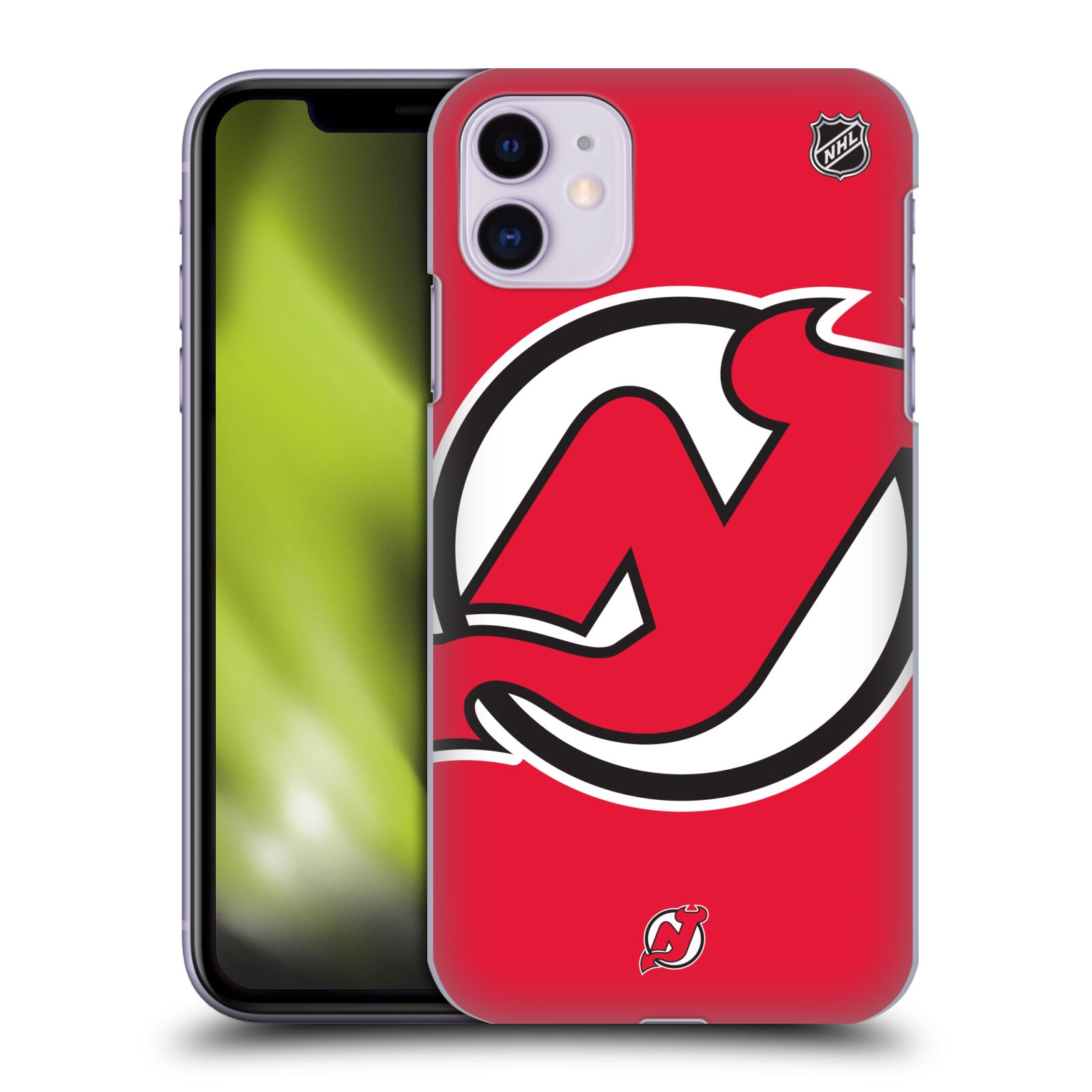 Pouzdro na mobil Apple Iphone 11 - HEAD CASE - Hokej NHL - New Jersey Devils - Velký znak