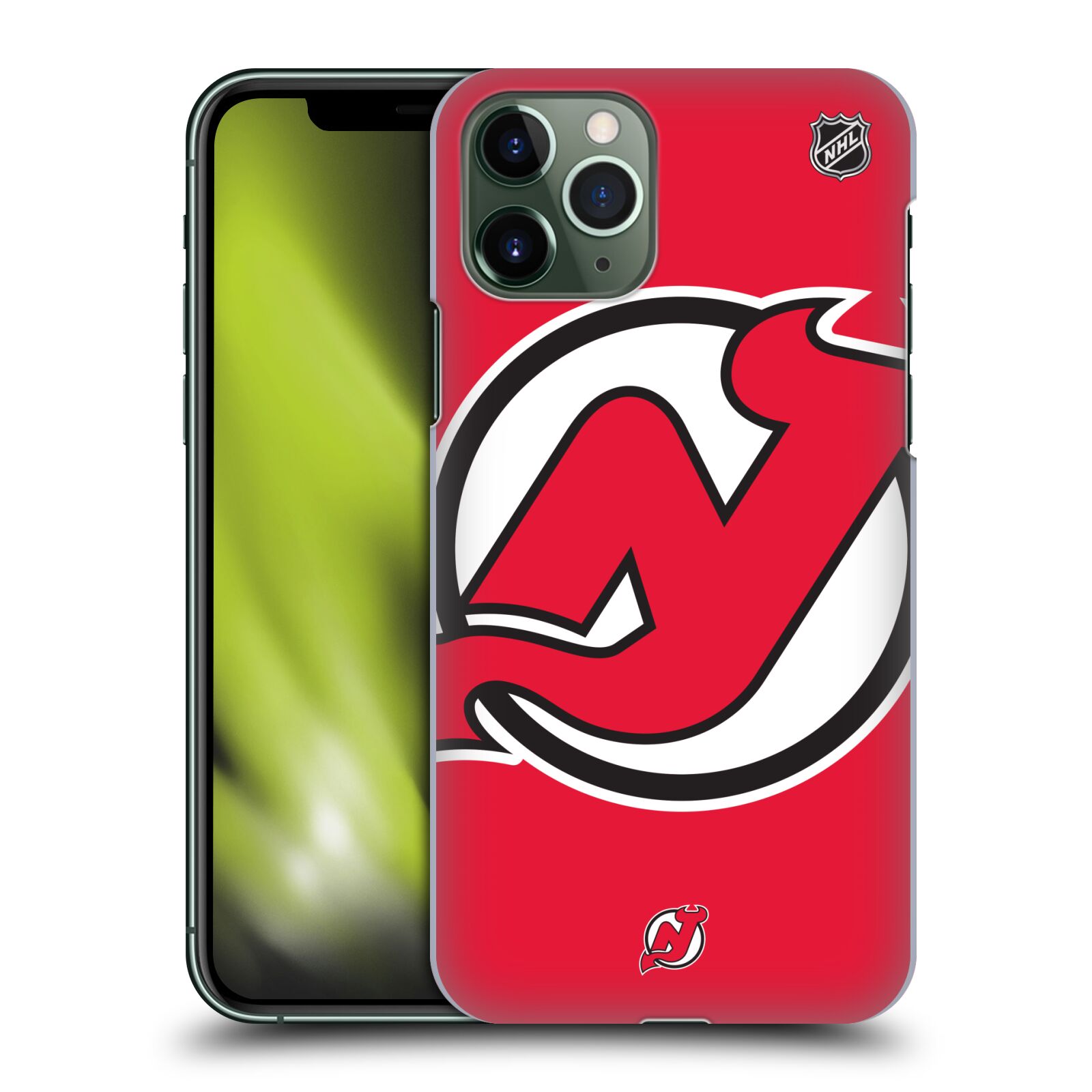 Pouzdro na mobil Apple Iphone 11 PRO - HEAD CASE - Hokej NHL - New Jersey Devils - Velký znak