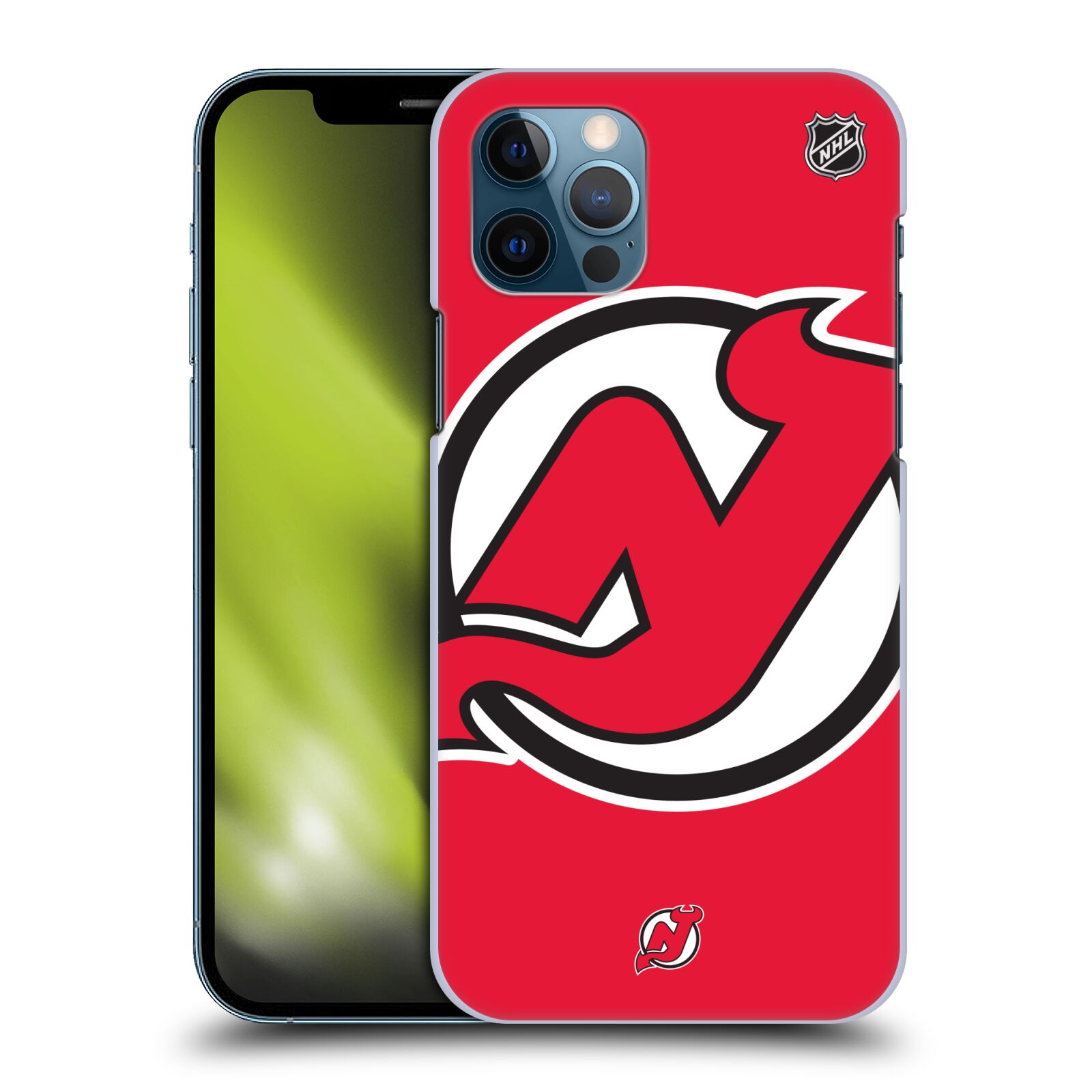 Pouzdro na mobil Apple Iphone 12 / 12 PRO - HEAD CASE - Hokej NHL - New Jersey Devils - Velký znak