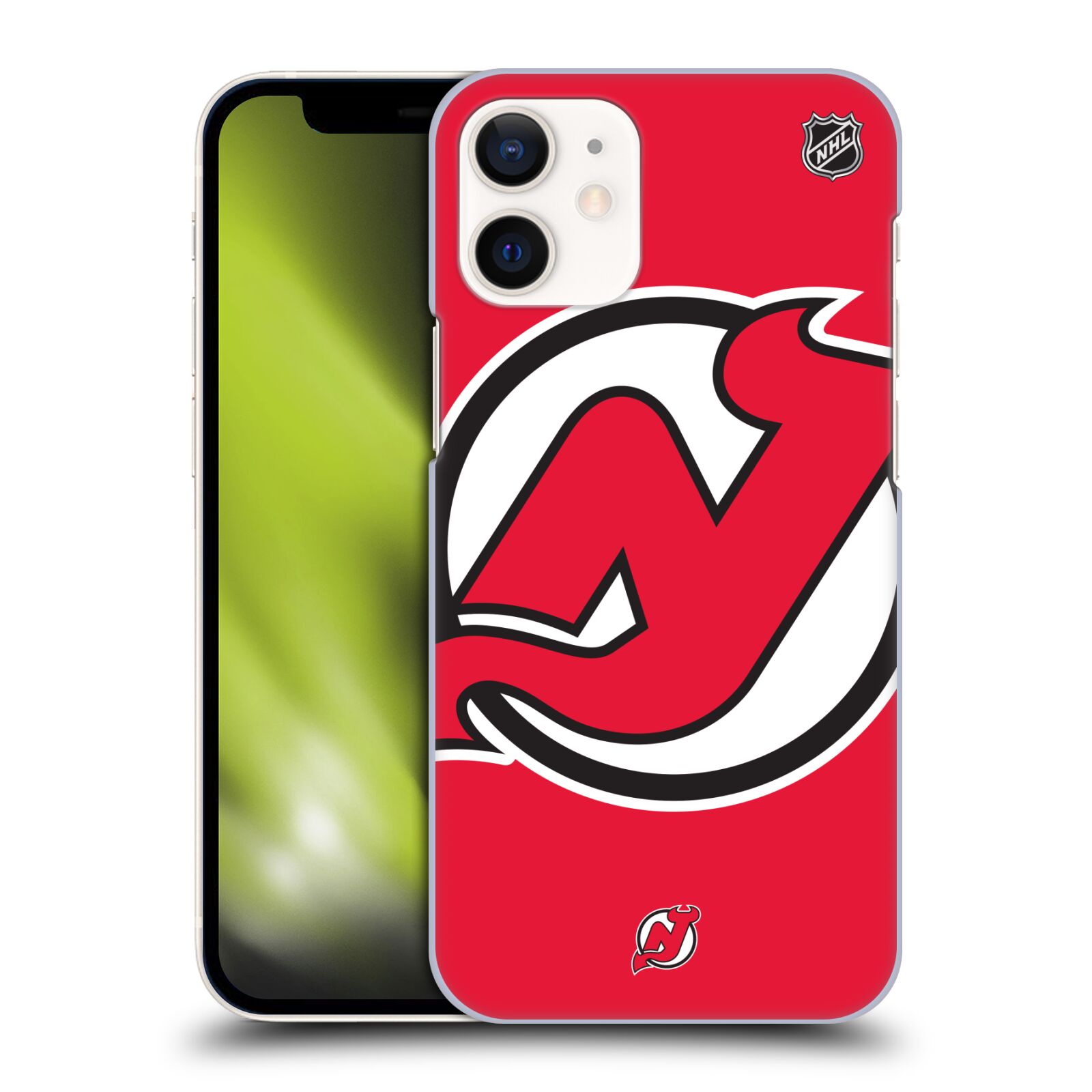 Pouzdro na mobil Apple Iphone 12 MINI - HEAD CASE - Hokej NHL - New Jersey Devils - Velký znak