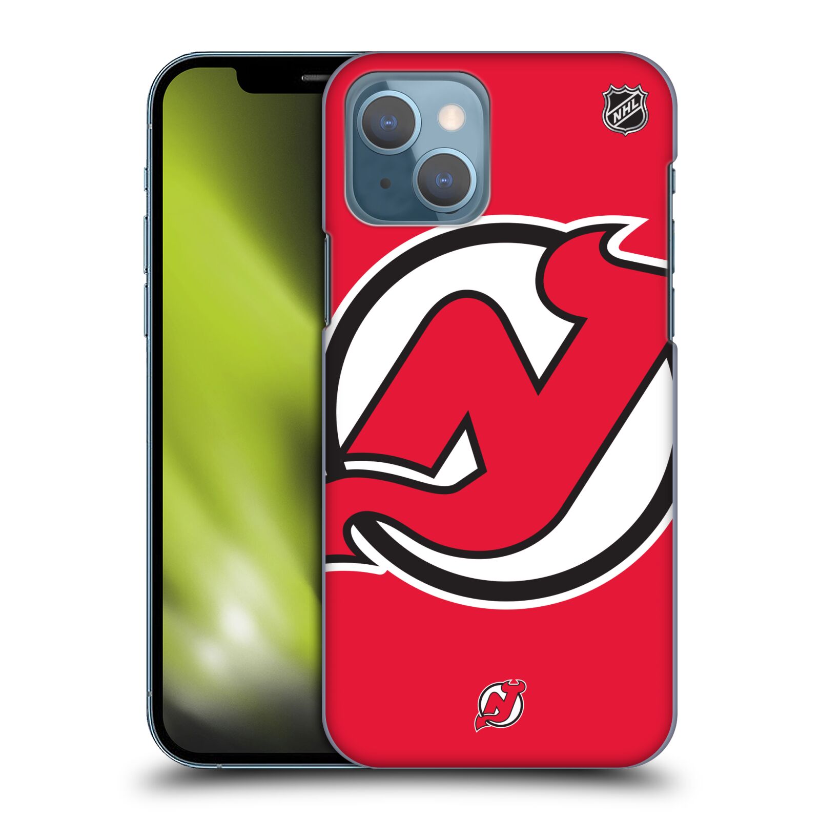 Pouzdro na mobil Apple Iphone 13 - HEAD CASE - Hokej NHL - New Jersey Devils - Velký znak
