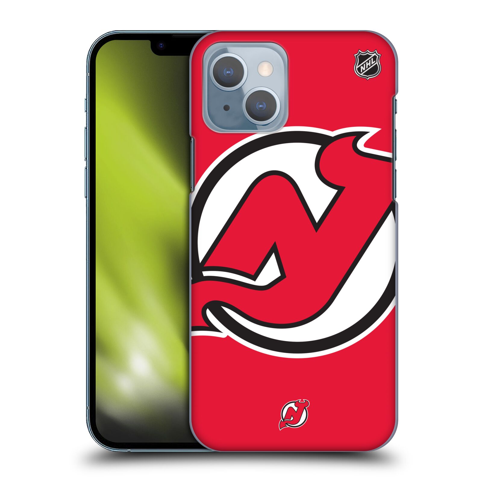 Pouzdro na mobil Apple Iphone 14 - HEAD CASE - Hokej NHL - New Jersey Devils - Velký znak