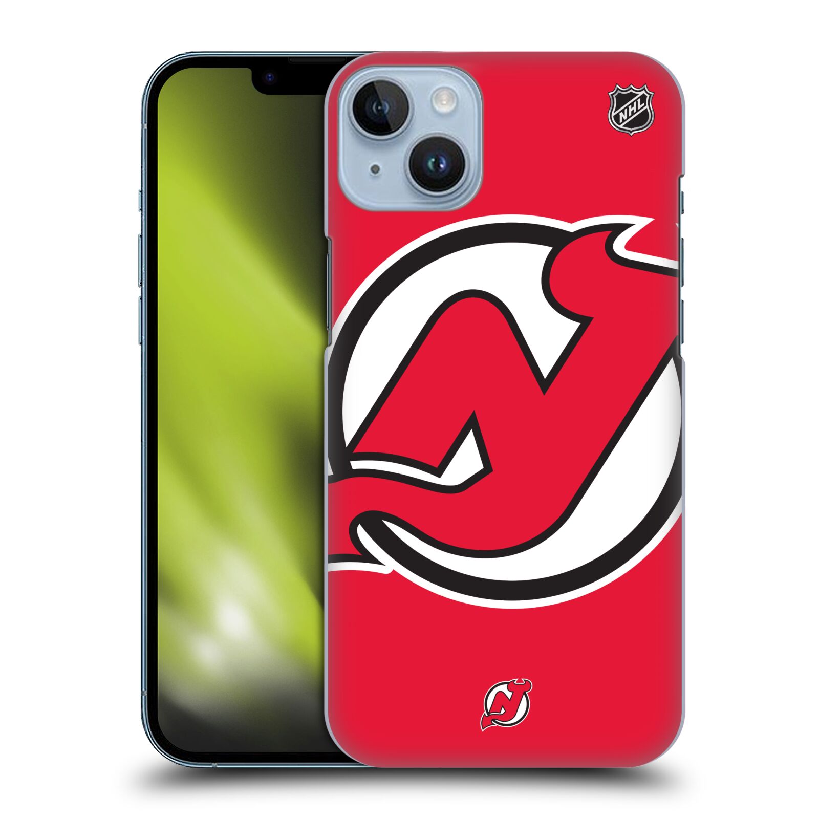 Pouzdro na mobil Apple Iphone 14 PLUS - HEAD CASE - Hokej NHL - New Jersey Devils - Velký znak