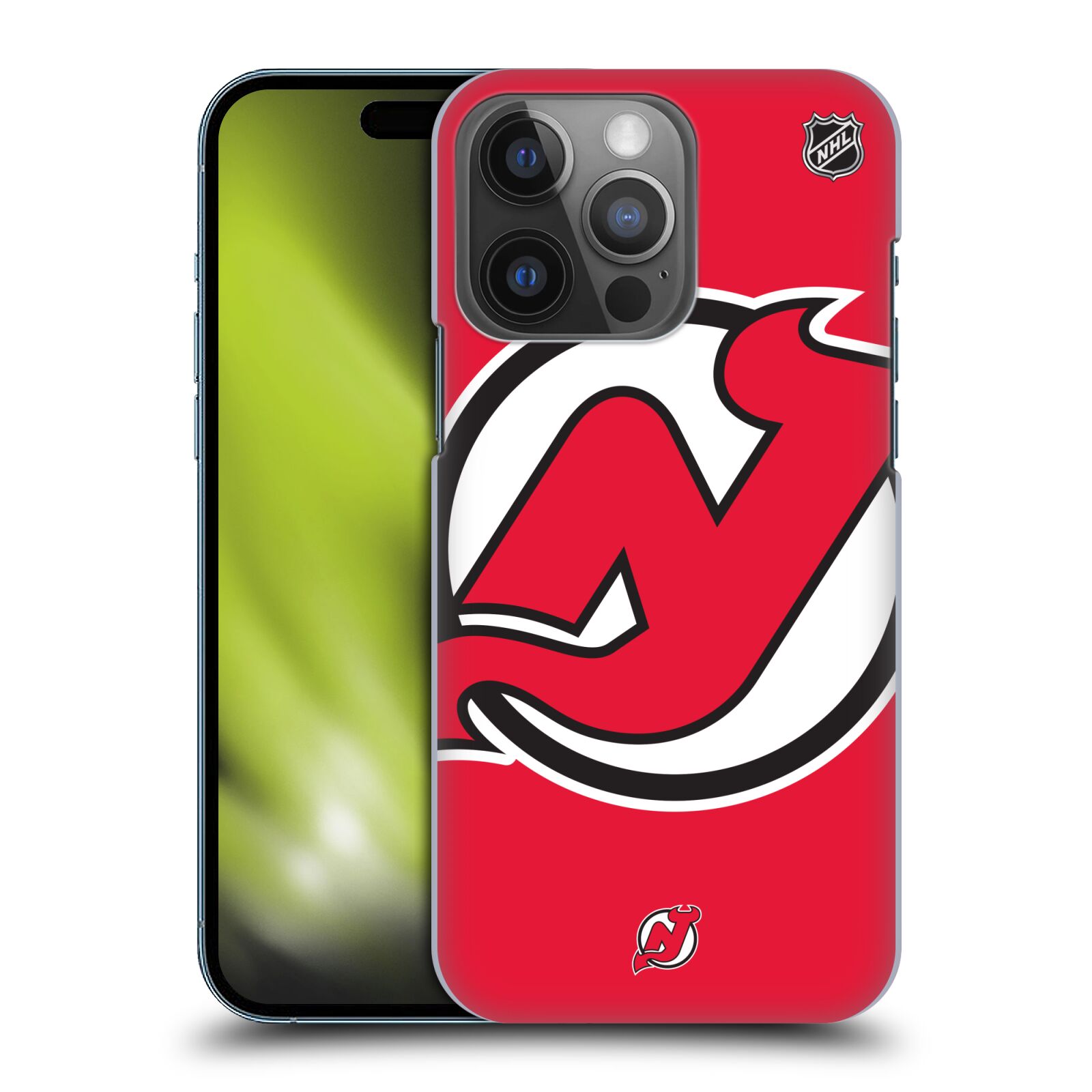 Pouzdro na mobil Apple Iphone 14 PRO - HEAD CASE - Hokej NHL - New Jersey Devils - Velký znak