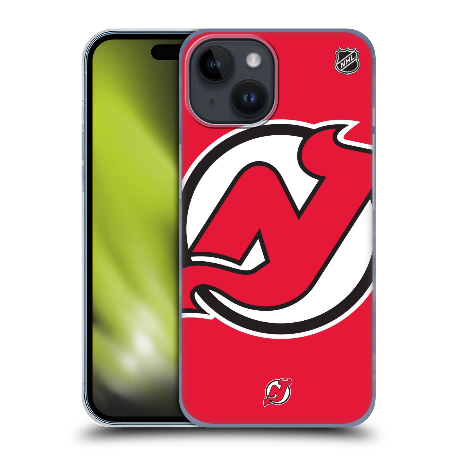 Plastový obal HEAD CASE na mobil Apple Iphone 15  Hokej NHL - New Jersey Devils - Velký znak