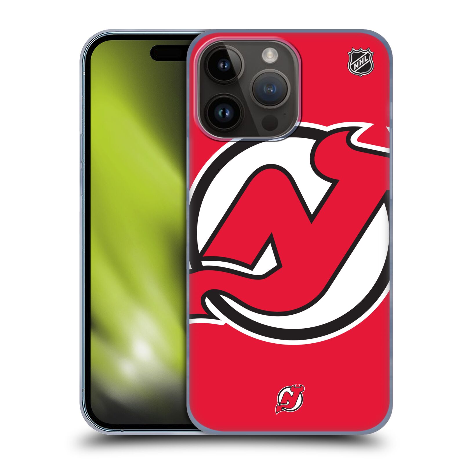 Plastový obal HEAD CASE na mobil Apple Iphone 15 PRO MAX  Hokej NHL - New Jersey Devils - Velký znak