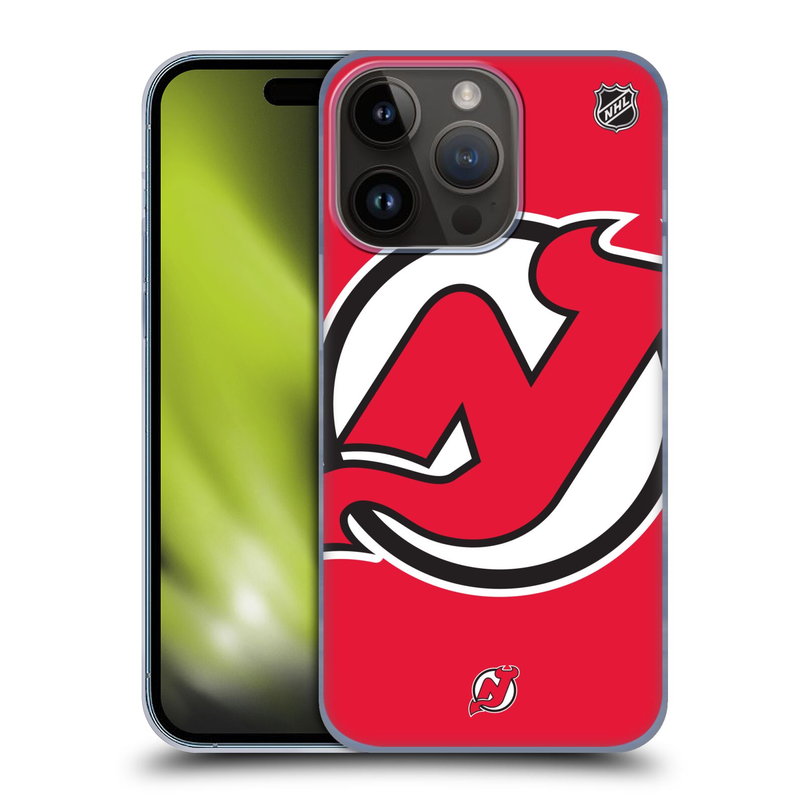Plastový obal HEAD CASE na mobil Apple Iphone 15 Pro  Hokej NHL - New Jersey Devils - Velký znak