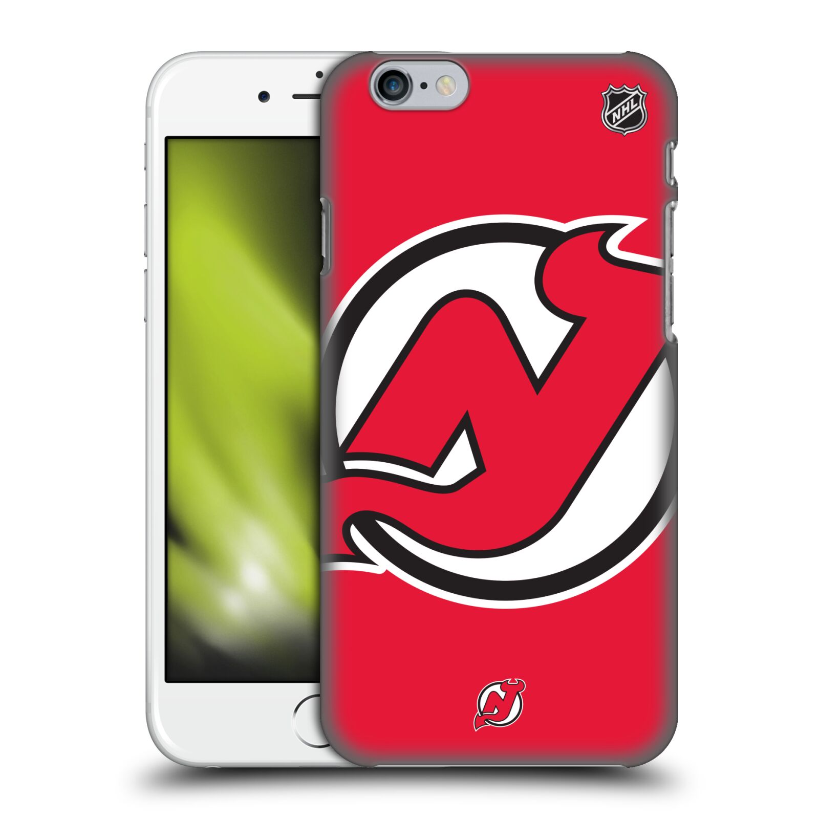 Pouzdro na mobil Apple Iphone 6/6S - HEAD CASE - Hokej NHL - New Jersey Devils - Velký znak