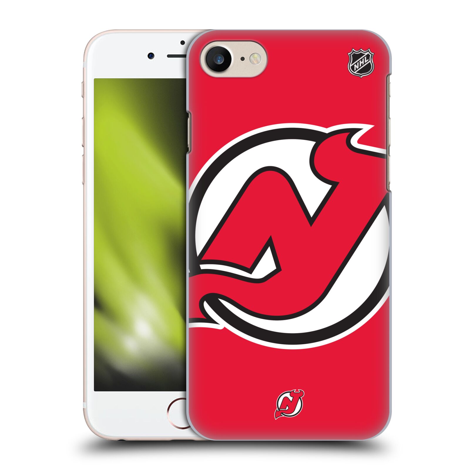 Pouzdro na mobil Apple Iphone 7/8 - HEAD CASE - Hokej NHL - New Jersey Devils - Velký znak