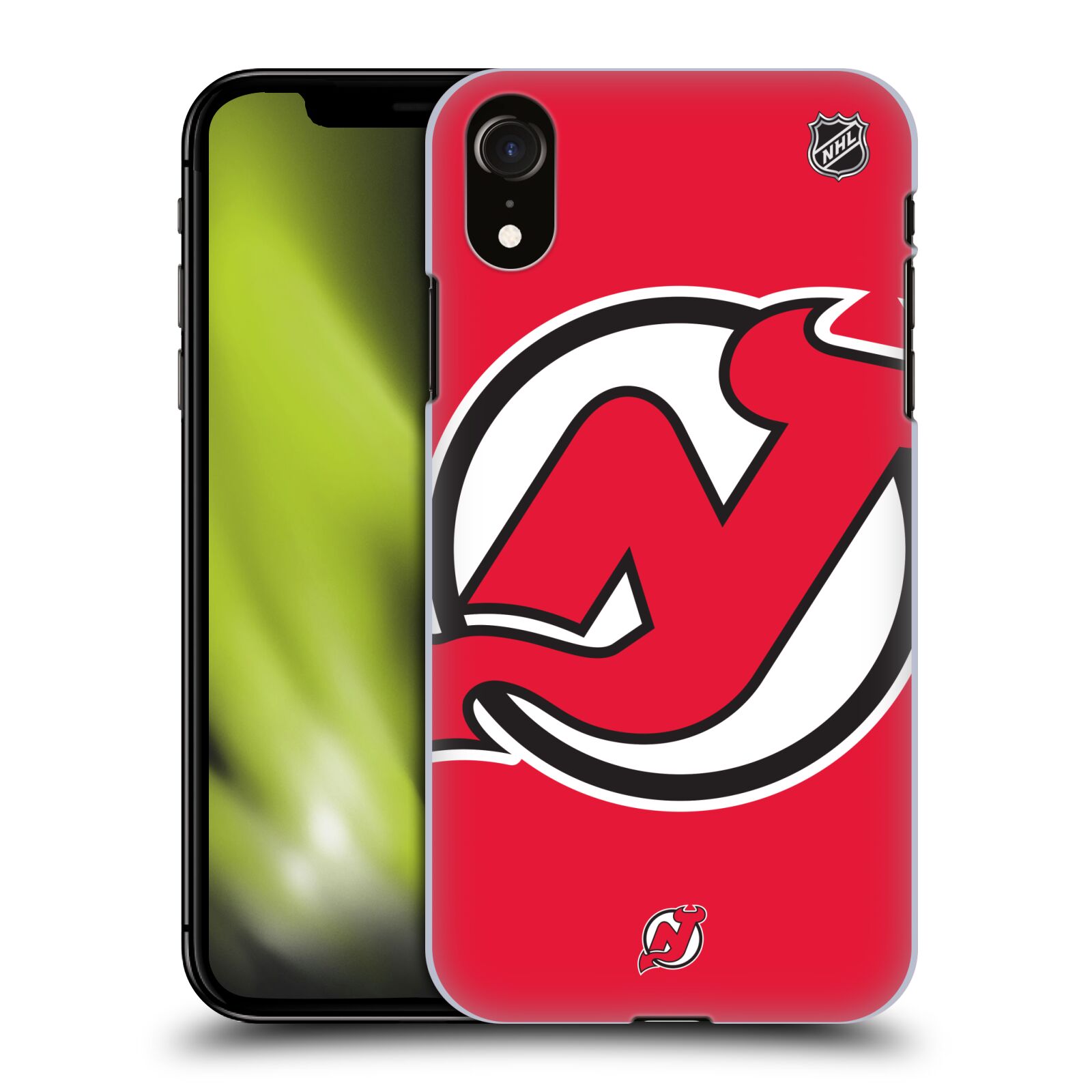 Pouzdro na mobil Apple Iphone XR - HEAD CASE - Hokej NHL - New Jersey Devils - Velký znak
