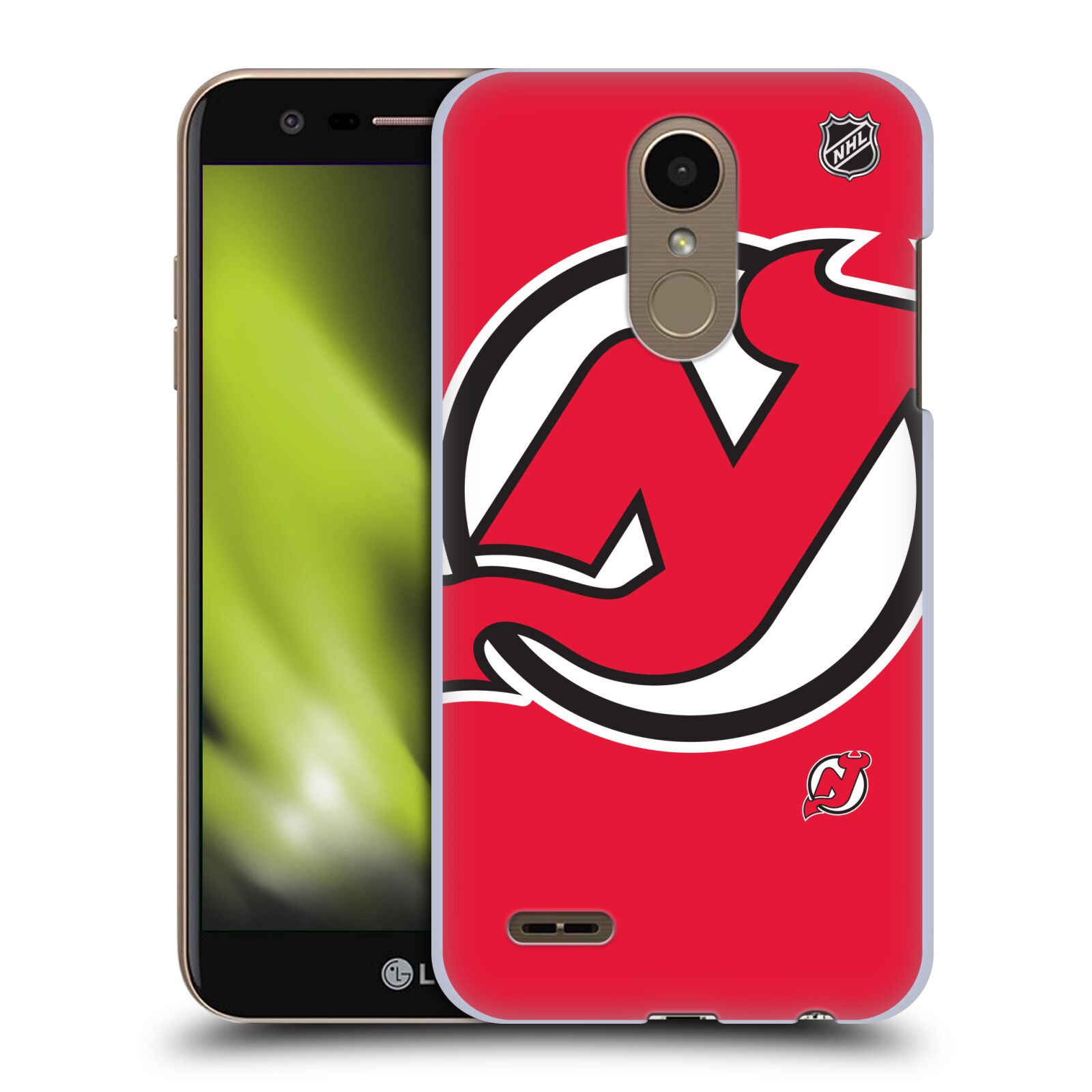 Pouzdro na mobil LG K10 2018 - HEAD CASE - Hokej NHL - New Jersey Devils - Velký znak