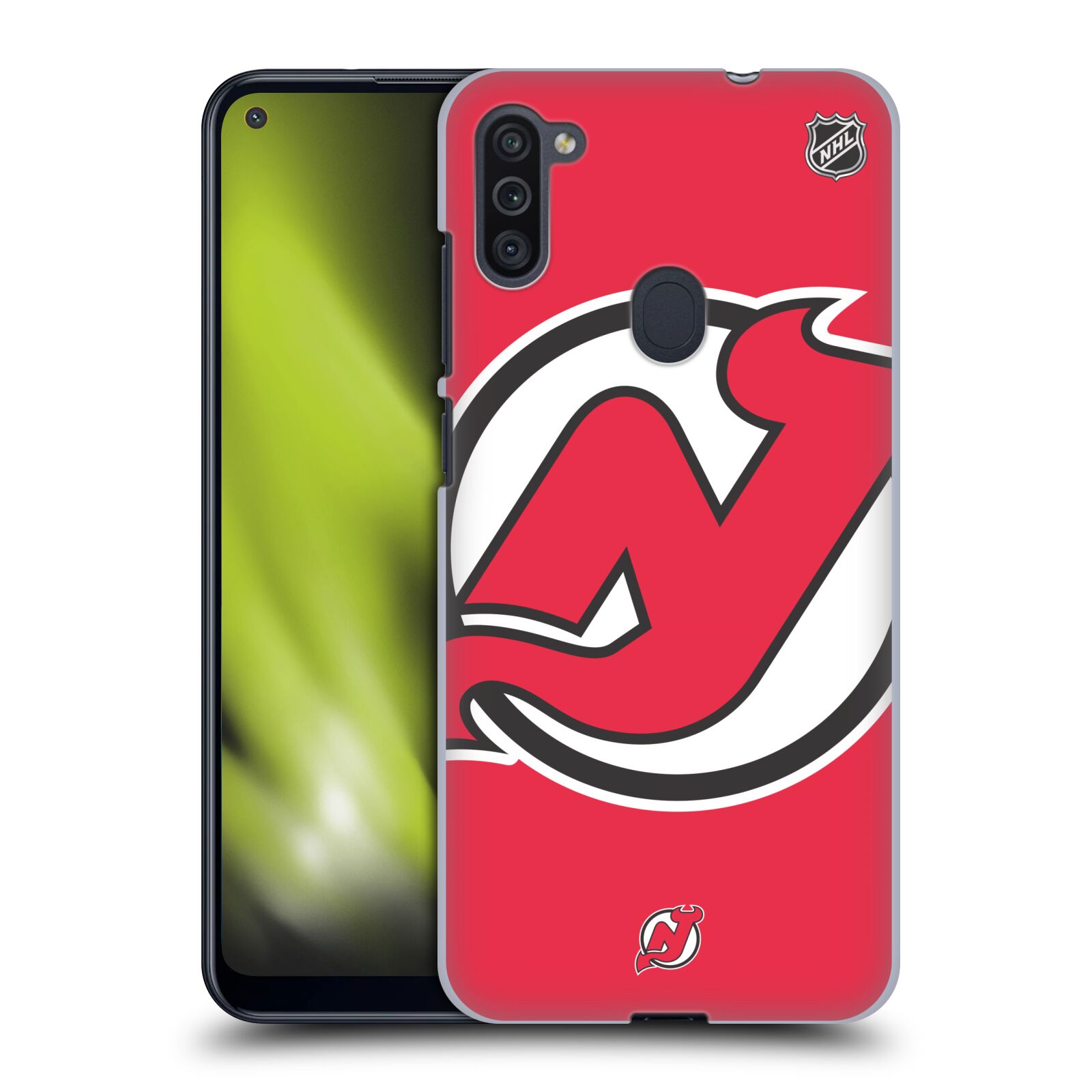 Pouzdro na mobil Samsung Galaxy M11 - HEAD CASE - Hokej NHL - New Jersey Devils - Velký znak