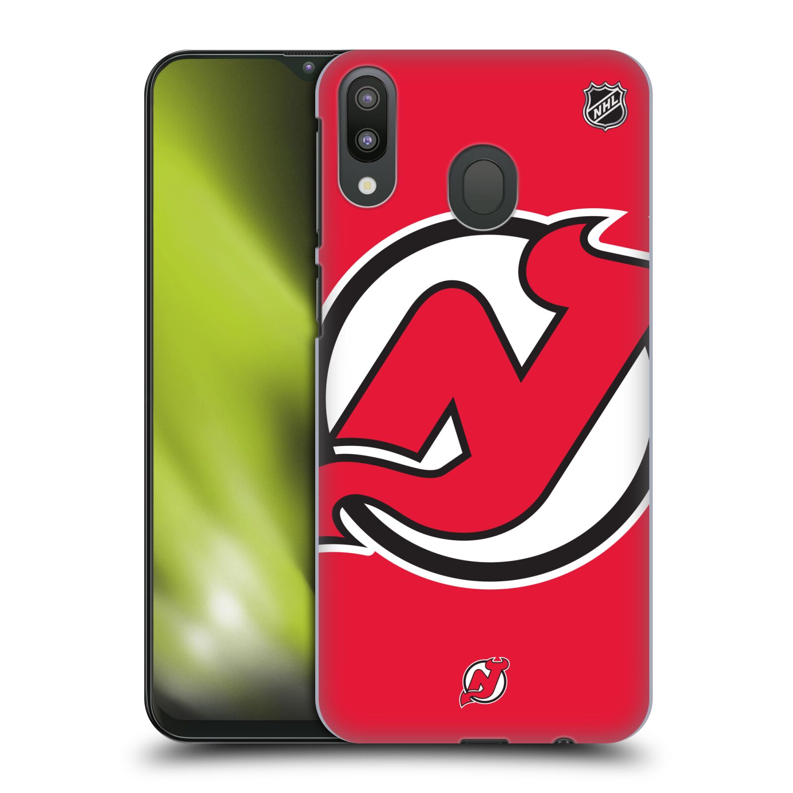 Pouzdro na mobil Samsung Galaxy M20 - HEAD CASE - Hokej NHL - New Jersey Devils - Velký znak