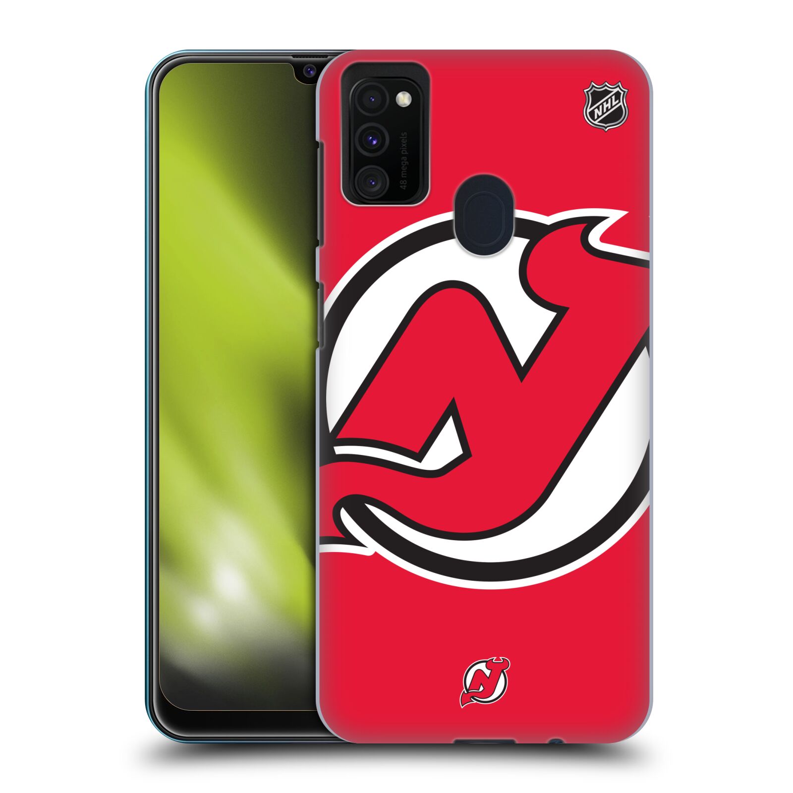 Pouzdro na mobil Samsung Galaxy M21 - HEAD CASE - Hokej NHL - New Jersey Devils - Velký znak