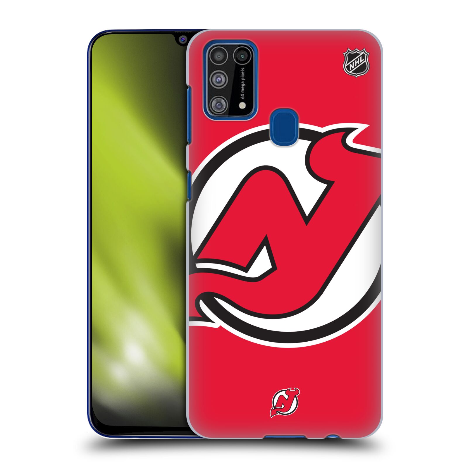 Pouzdro na mobil Samsung Galaxy M31 - HEAD CASE - Hokej NHL - New Jersey Devils - Velký znak
