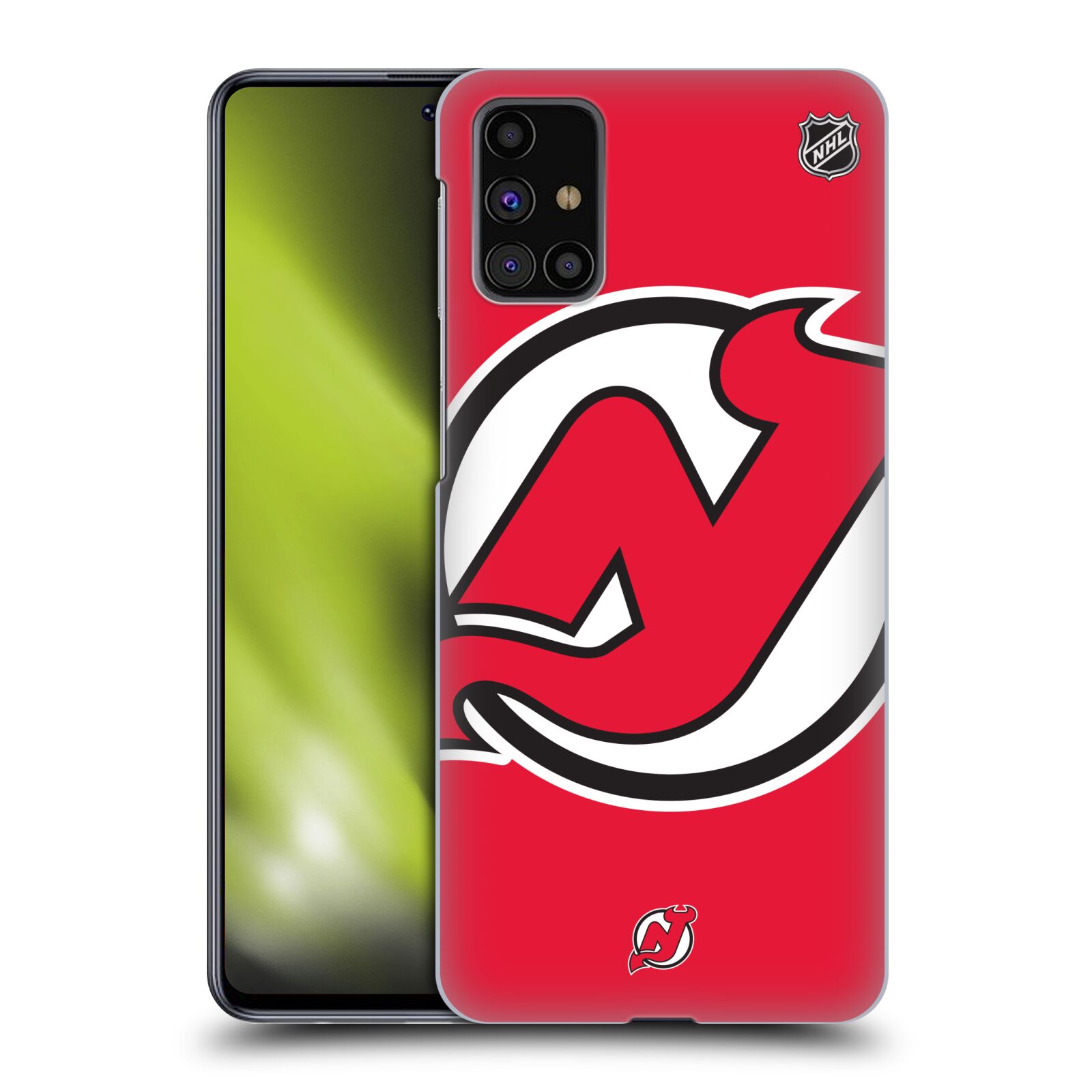 Pouzdro na mobil Samsung Galaxy M31s - HEAD CASE - Hokej NHL - New Jersey Devils - Velký znak