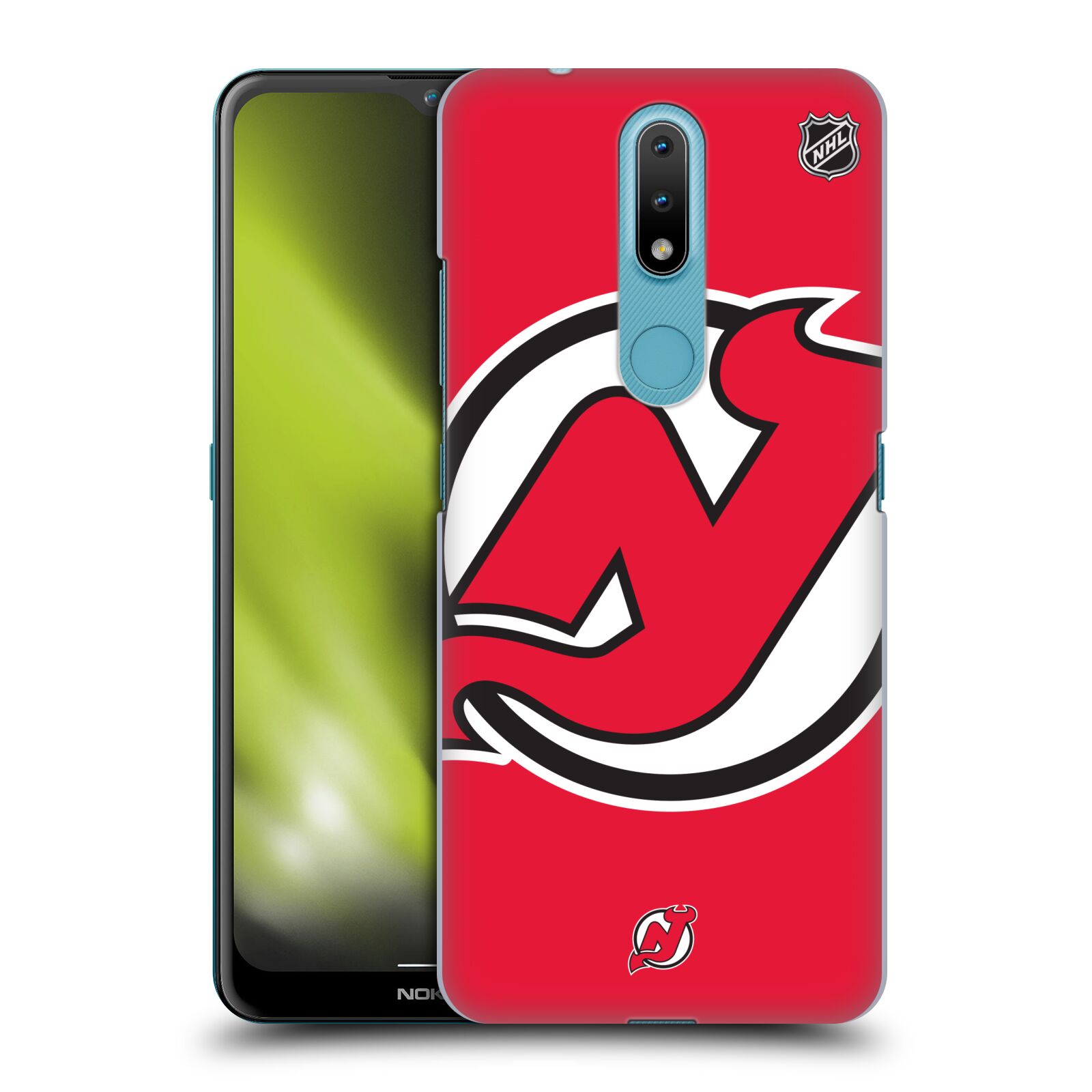 Pouzdro na mobil Nokia 2.4 - HEAD CASE - Hokej NHL - New Jersey Devils - Velký znak