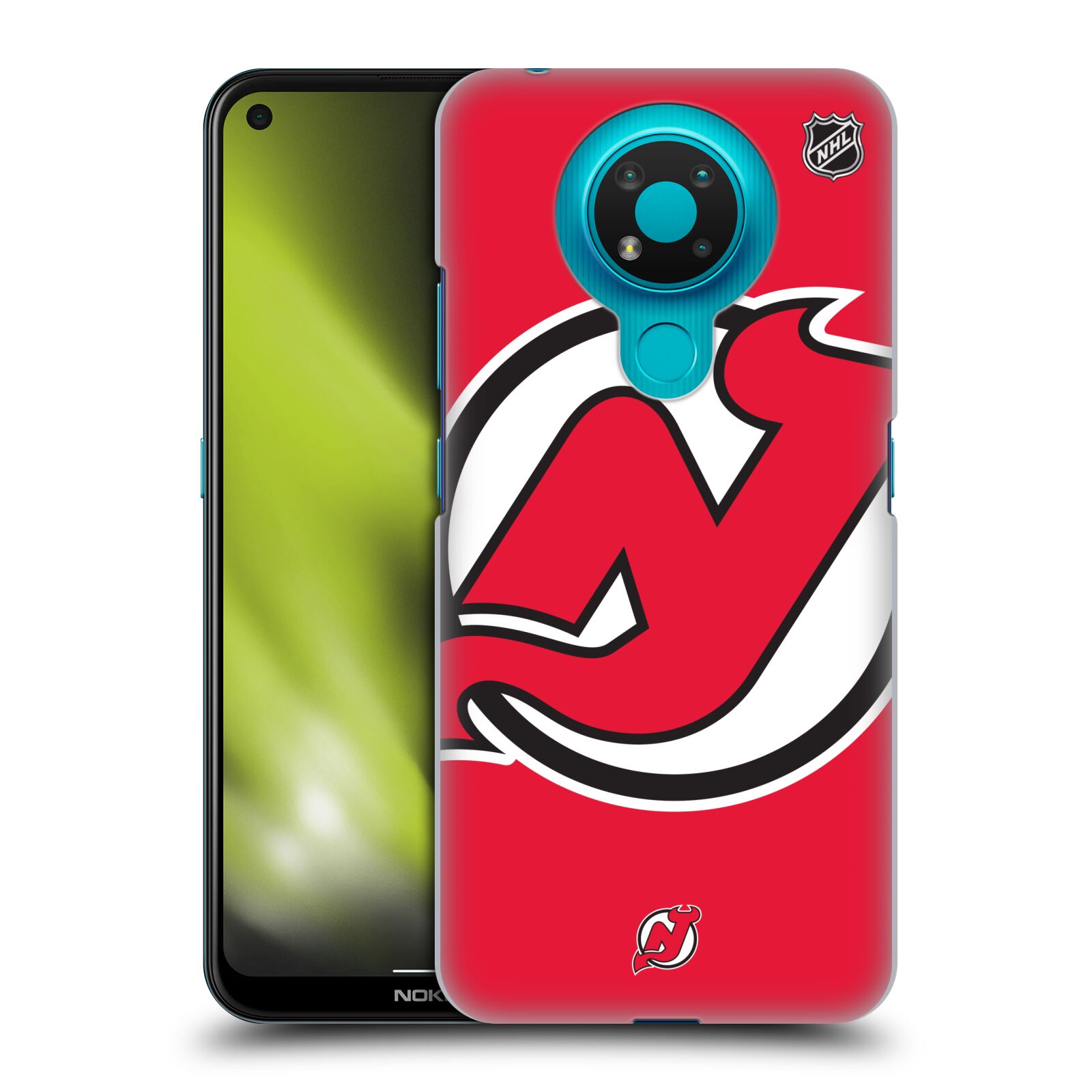 Pouzdro na mobil Nokia 3.4 - HEAD CASE - Hokej NHL - New Jersey Devils - Velký znak