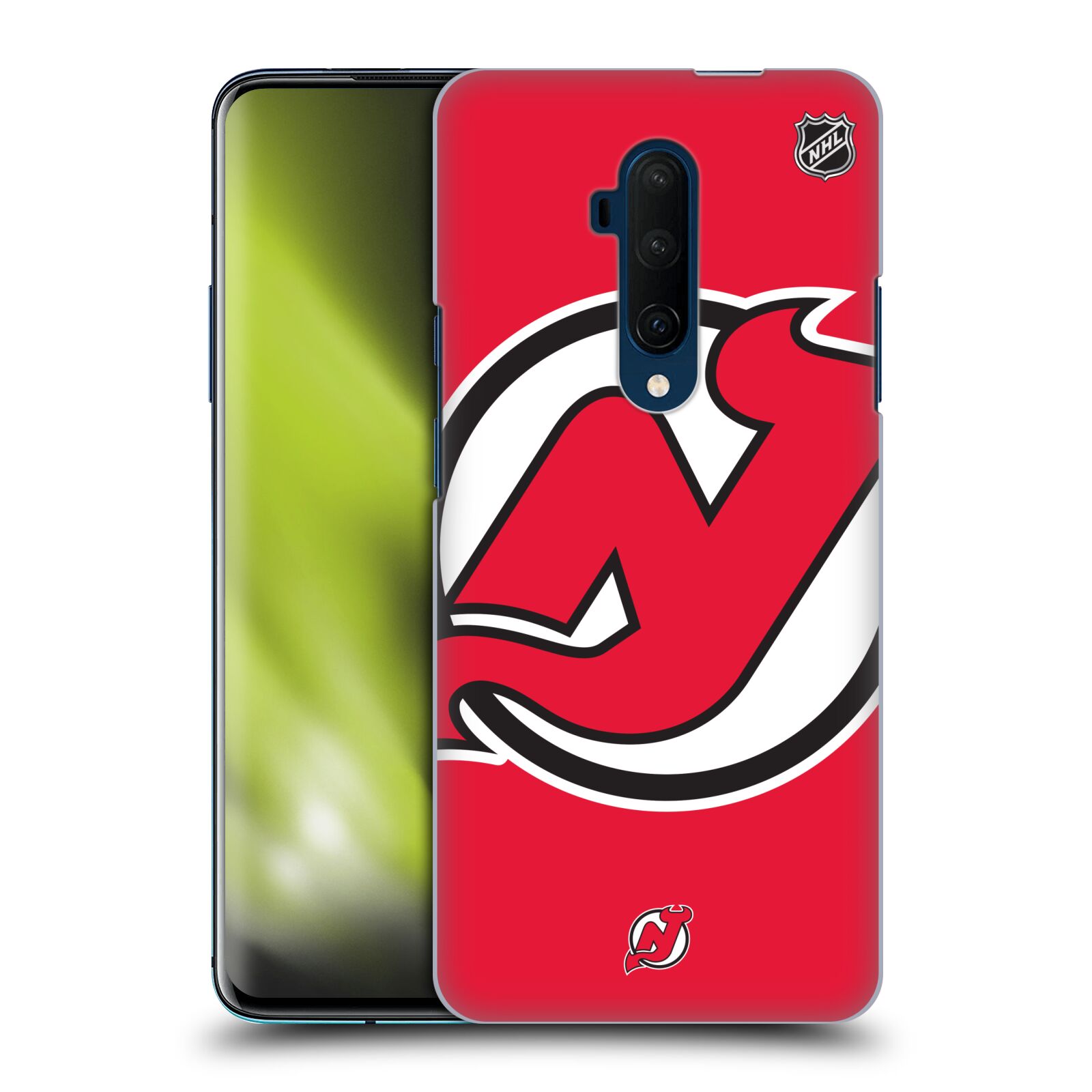 Pouzdro na mobil OnePlus 7T Pro - HEAD CASE - Hokej NHL - New Jersey Devils - Velký znak
