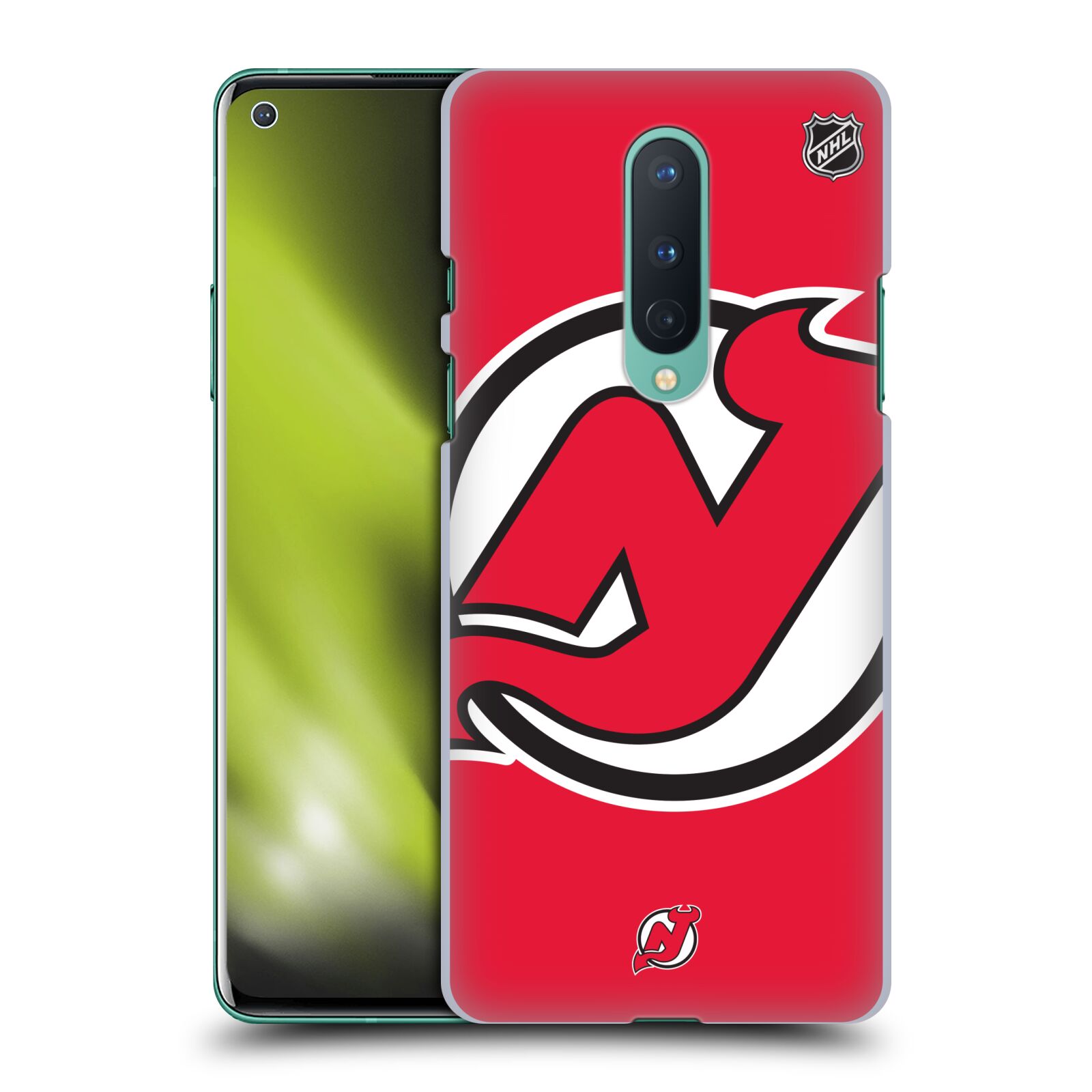 Pouzdro na mobil OnePlus 8 5G - HEAD CASE - Hokej NHL - New Jersey Devils - Velký znak
