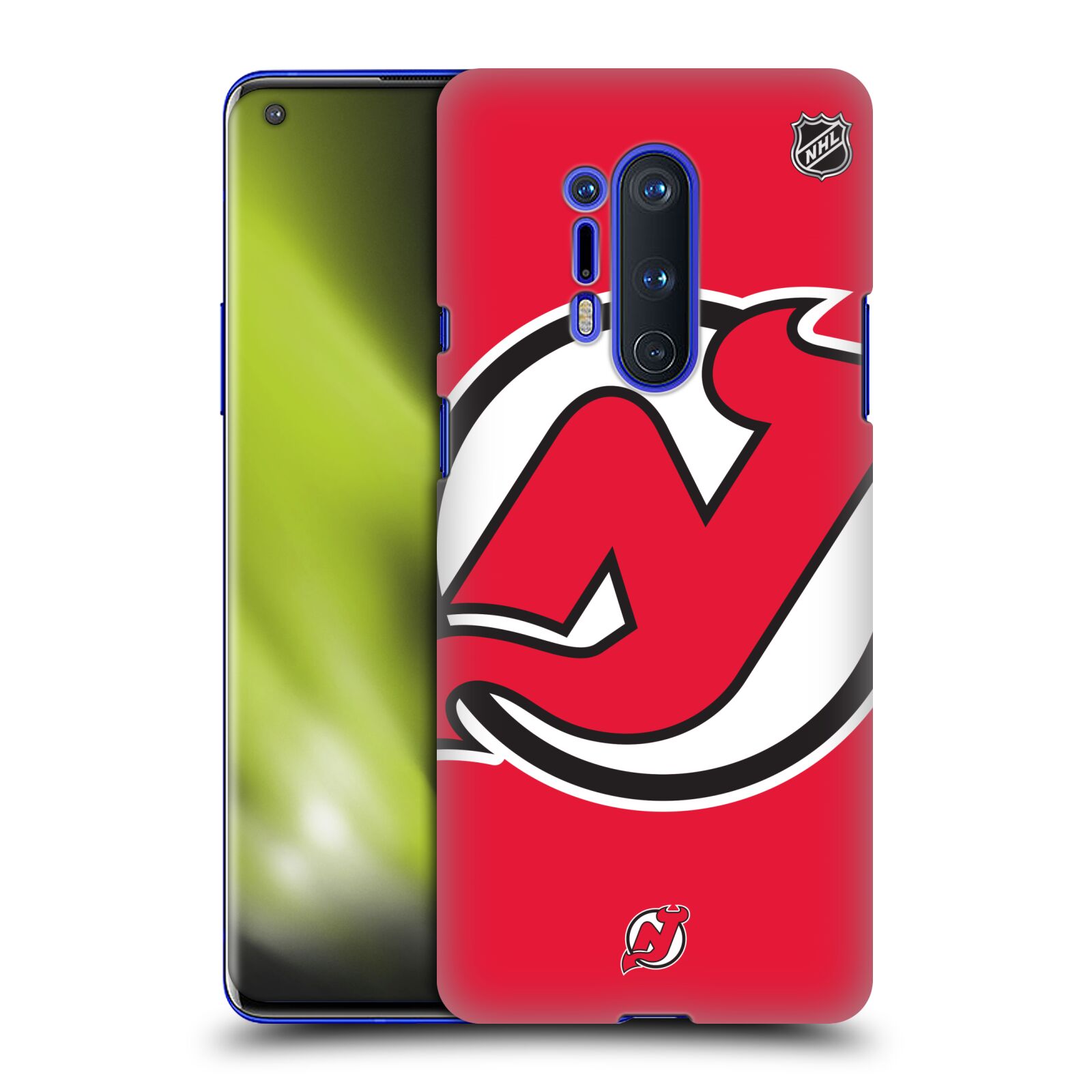 Pouzdro na mobil OnePlus 8 PRO 5G - HEAD CASE - Hokej NHL - New Jersey Devils - Velký znak