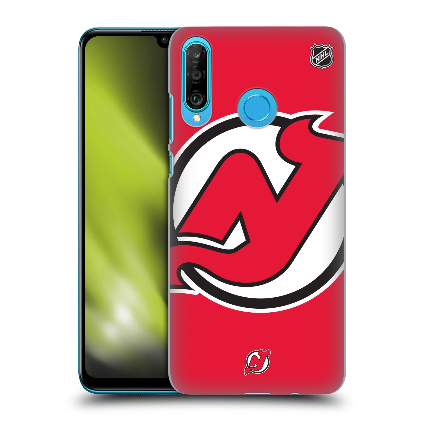Pouzdro na mobil Huawei P30 LITE - HEAD CASE - Hokej NHL - New Jersey Devils - Velký znak