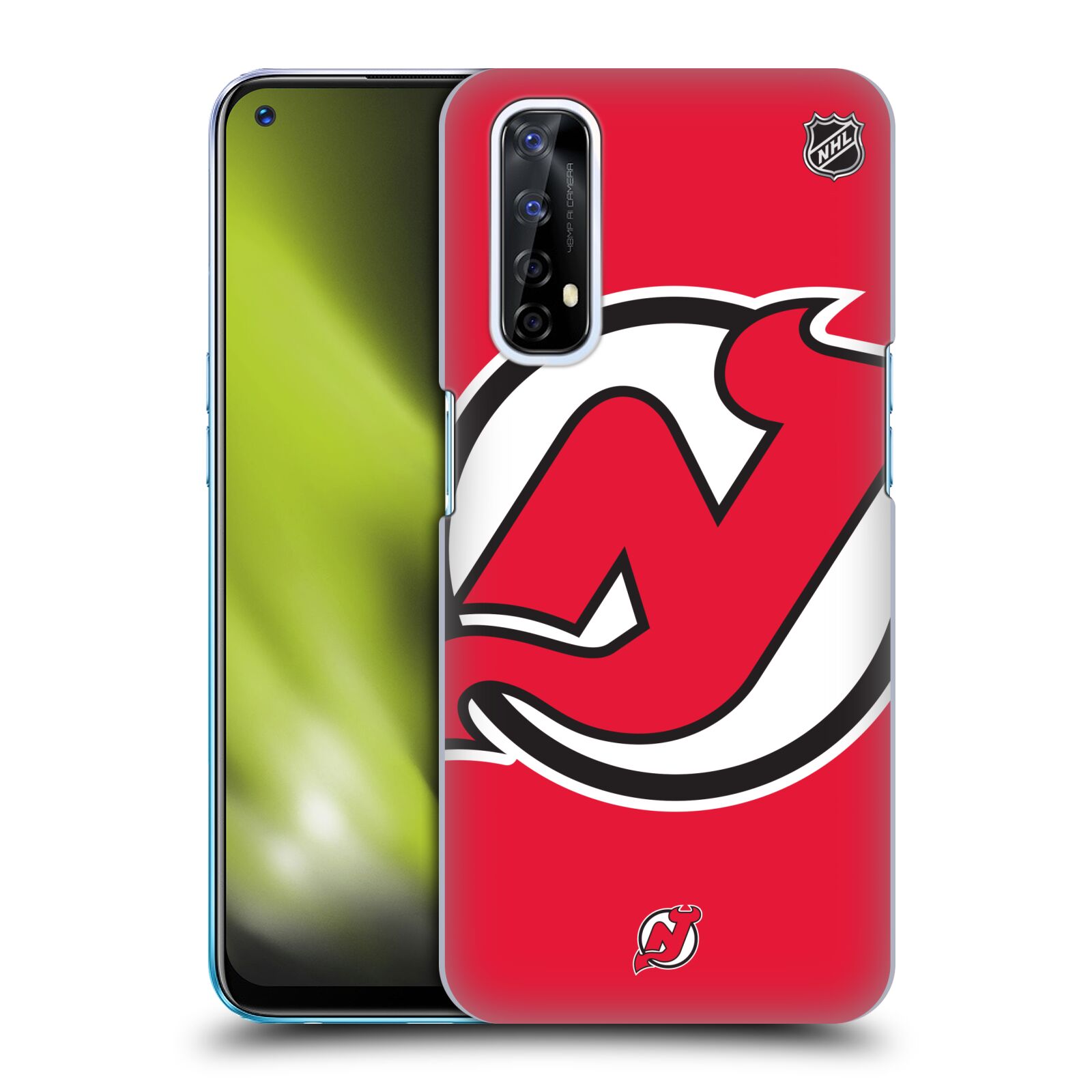 Pouzdro na mobil Realme 7 - HEAD CASE - Hokej NHL - New Jersey Devils - Velký znak