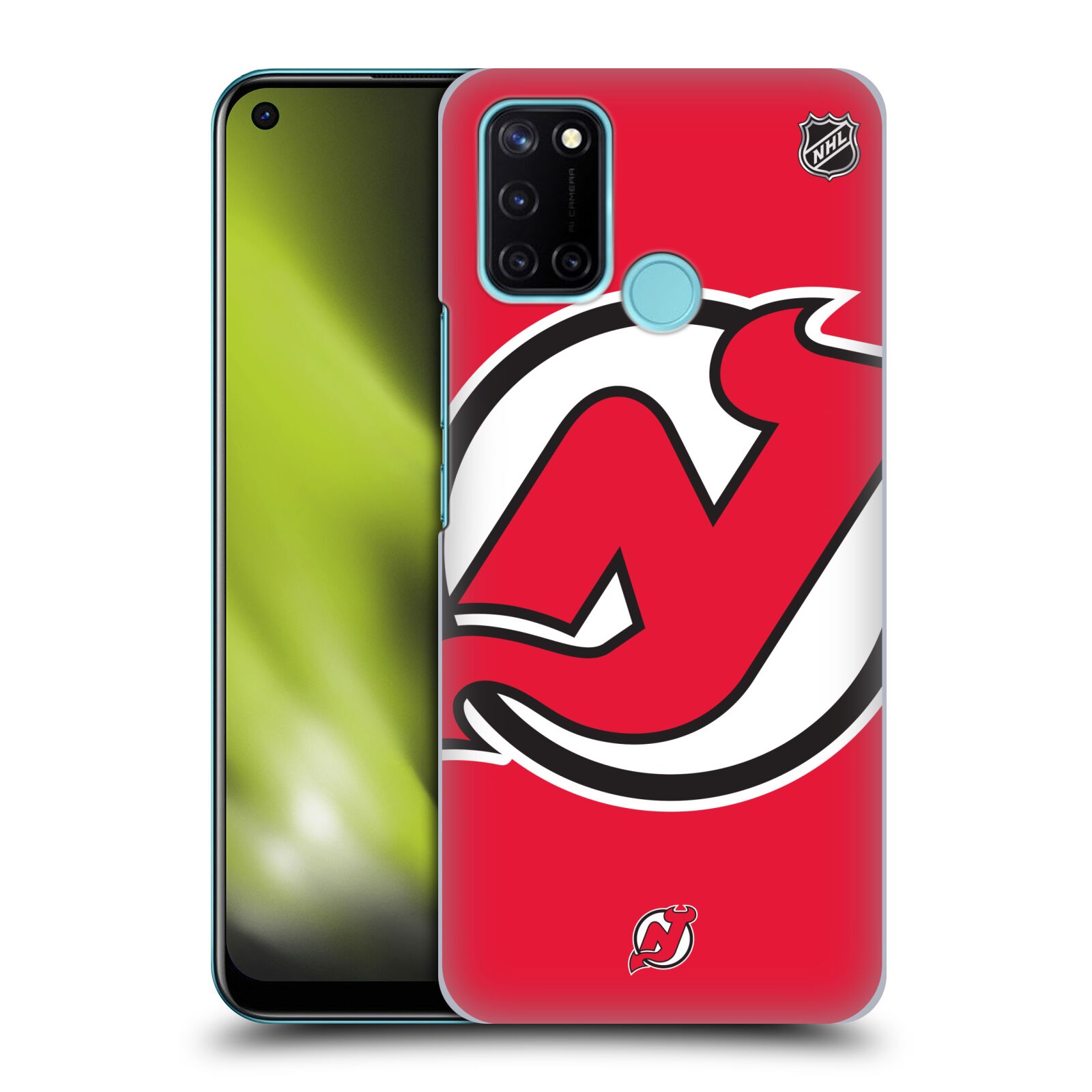 Pouzdro na mobil Realme 7i / Realme C17 - HEAD CASE - Hokej NHL - New Jersey Devils - Velký znak