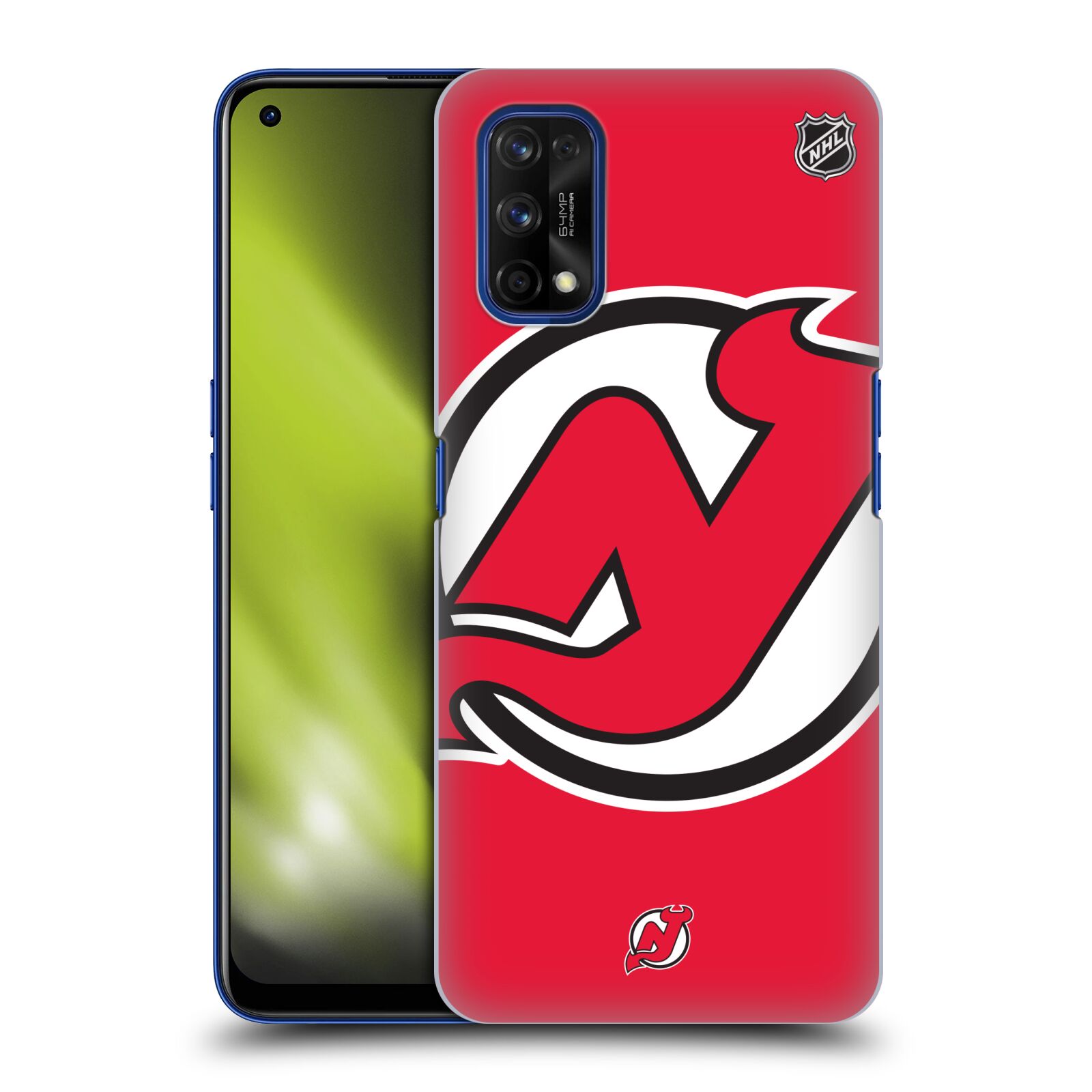 Pouzdro na mobil Realme 7 PRO - HEAD CASE - Hokej NHL - New Jersey Devils - Velký znak