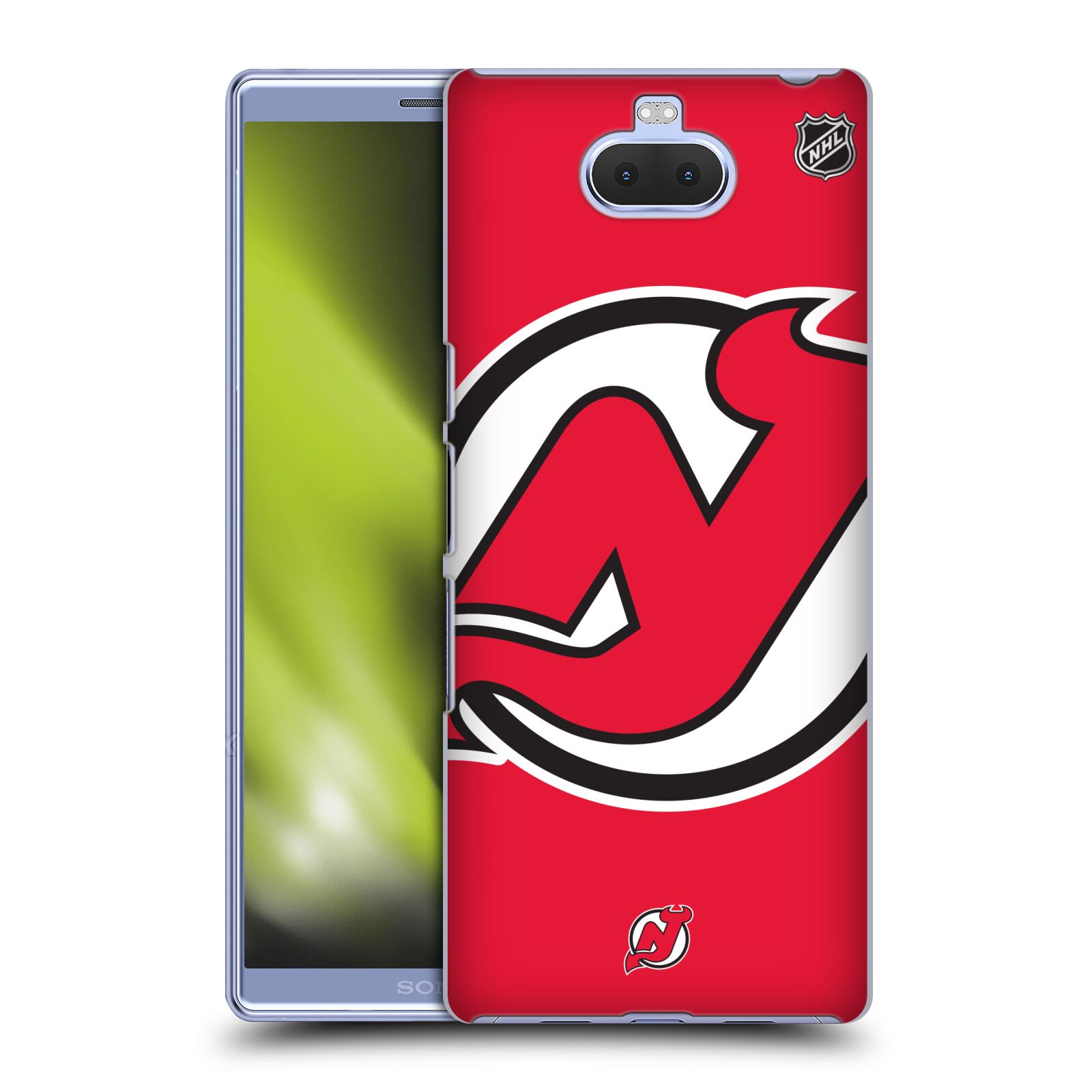 Pouzdro na mobil Sony Xperia 10 - HEAD CASE - Hokej NHL - New Jersey Devils - Velký znak
