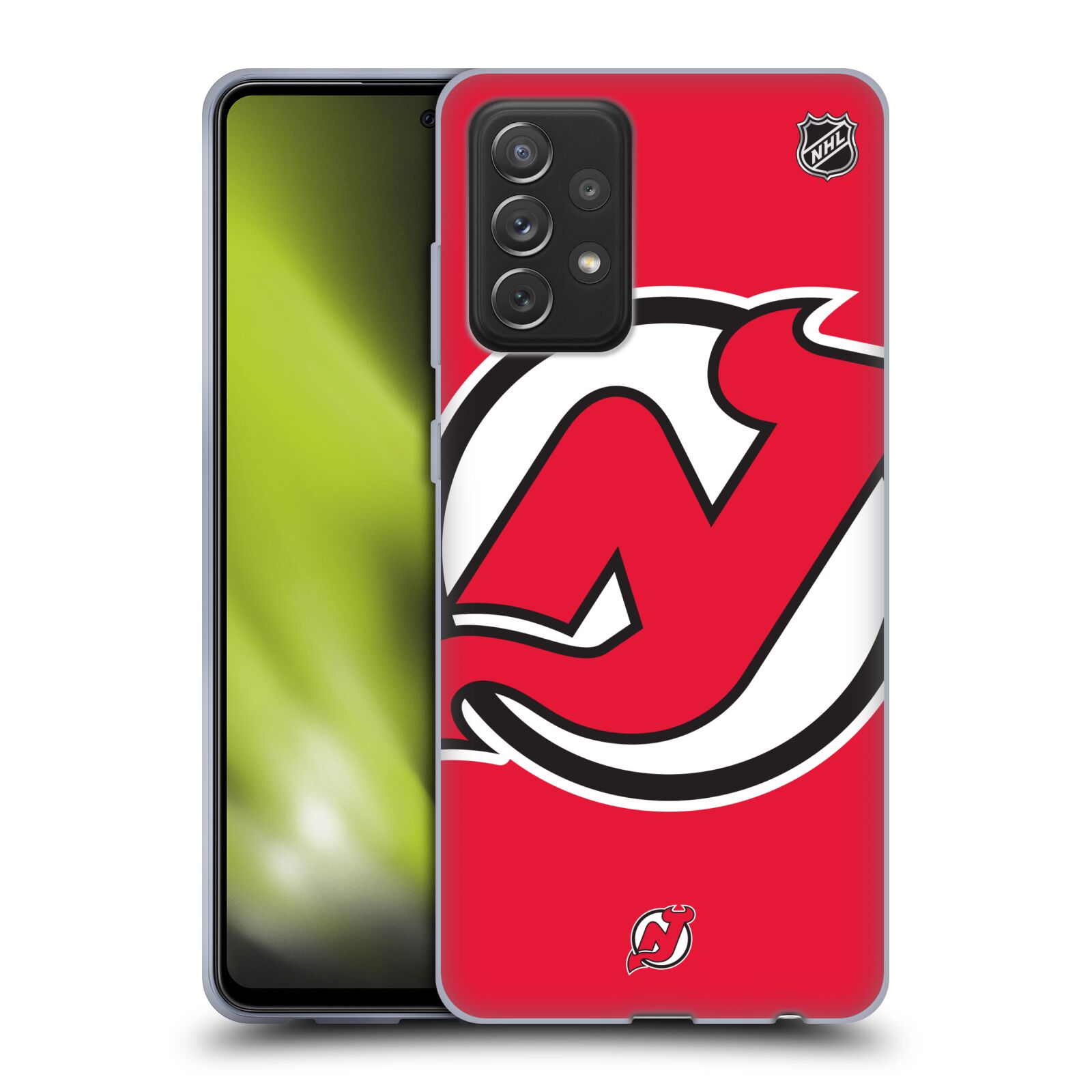 Pouzdro na mobil Samsung Galaxy A72 / A72 5G - HEAD CASE - Hokej NHL - New Jersey Devils - Velký znak