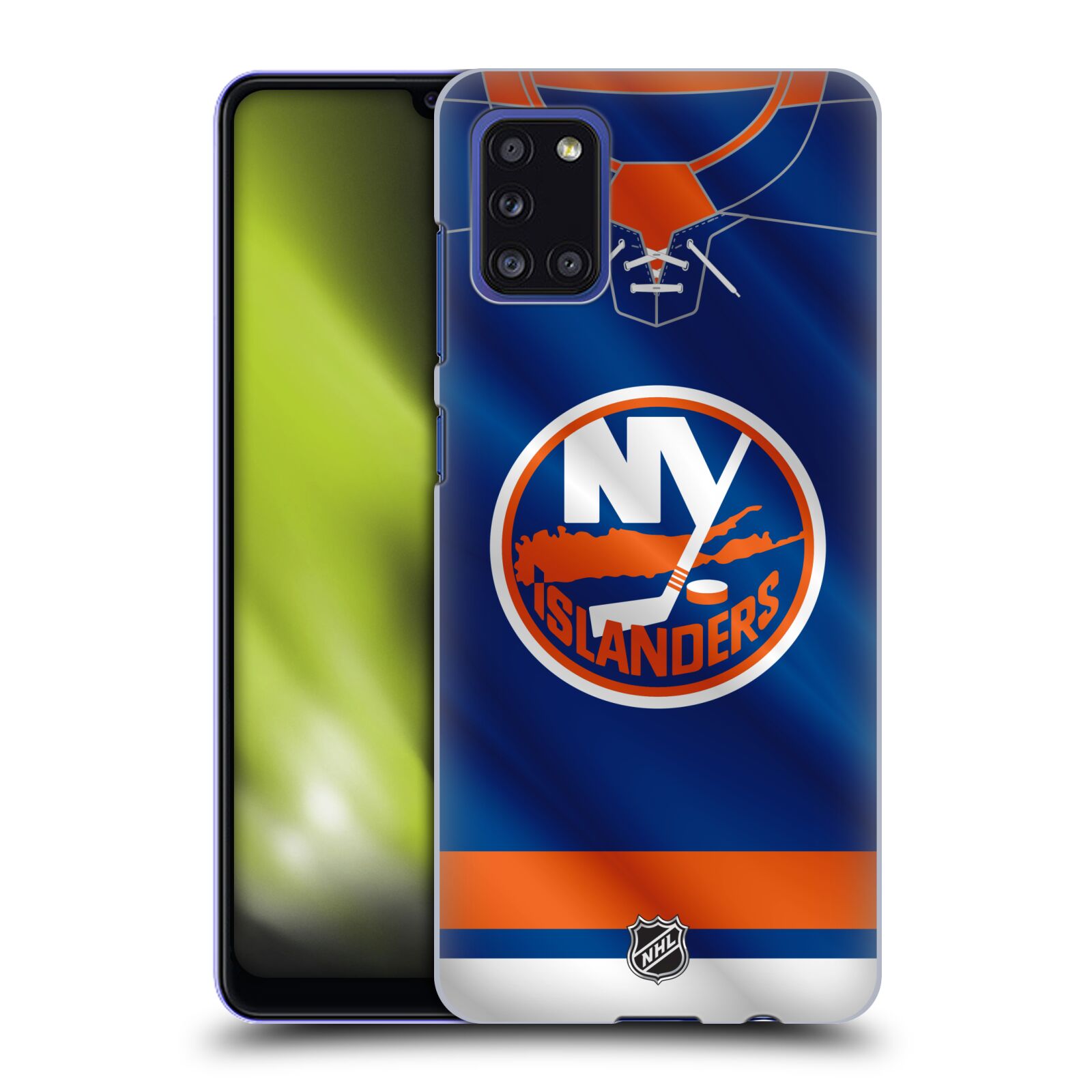 Pouzdro na mobil Samsung Galaxy A31 - HEAD CASE - Hokej NHL - New York Islanders - Dres