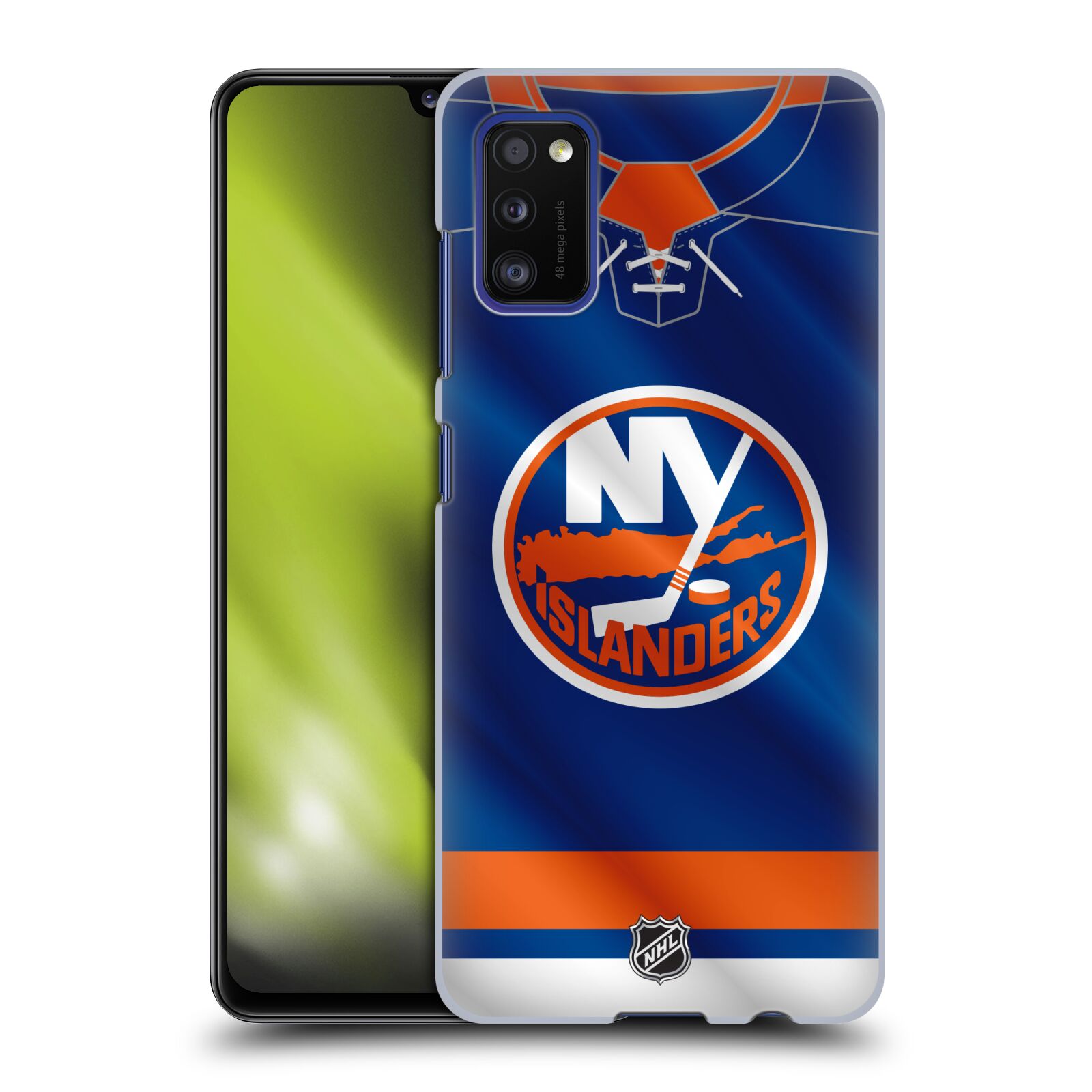 Pouzdro na mobil Samsung Galaxy A41 - HEAD CASE - Hokej NHL - New York Islanders - Dres
