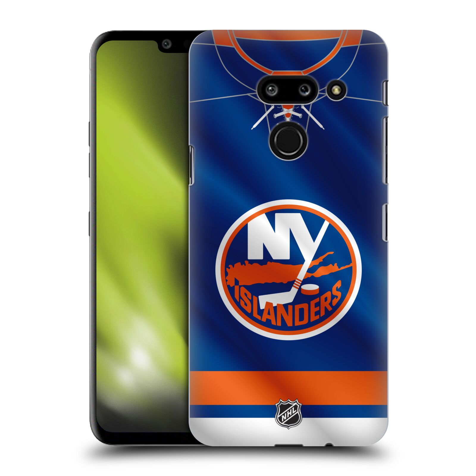 Pouzdro na mobil LG G8 ThinQ - HEAD CASE - Hokej NHL - New York Islanders - Dres