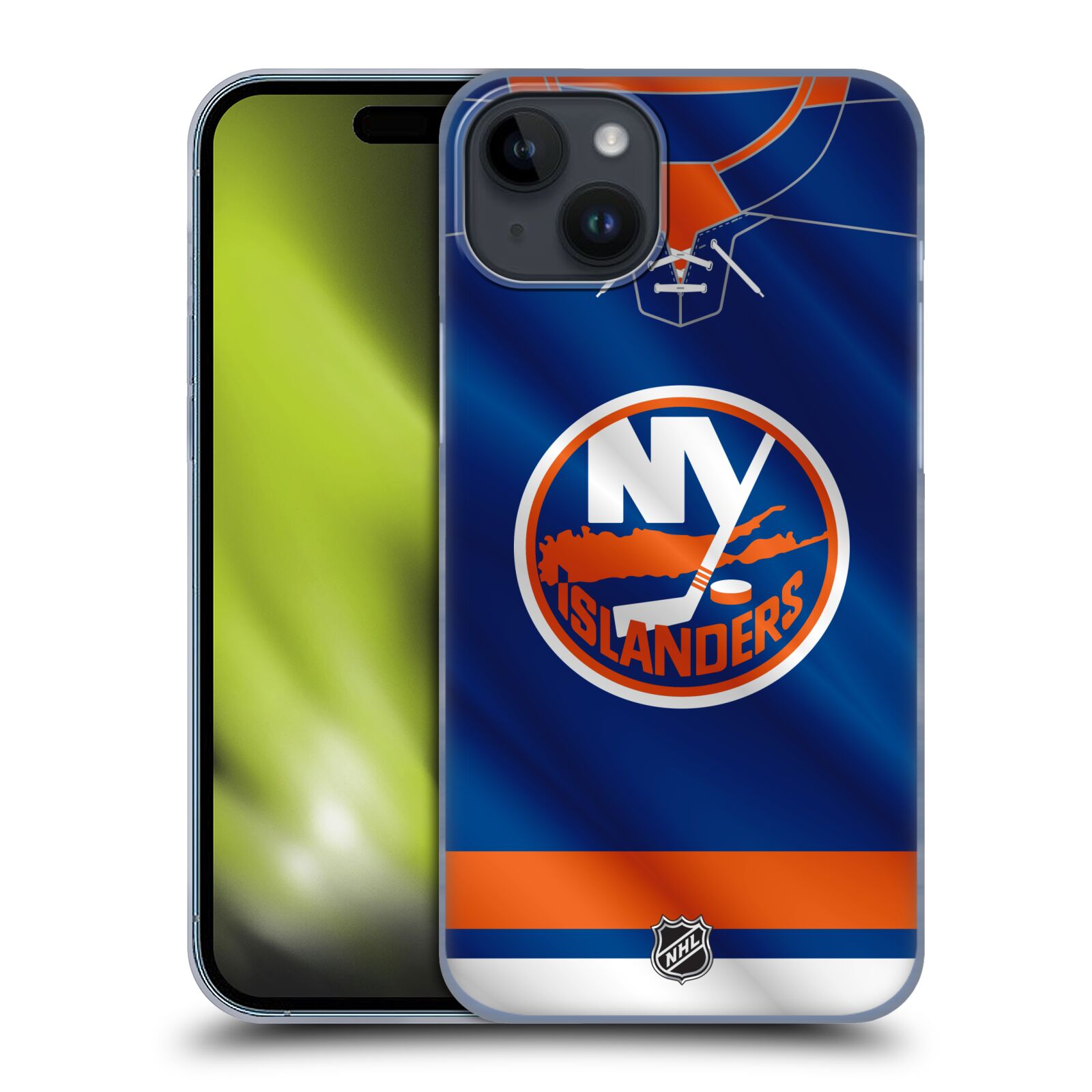 Plastový obal HEAD CASE na mobil Apple Iphone 15 PLUS  Hokej NHL - New York Islanders - Dres