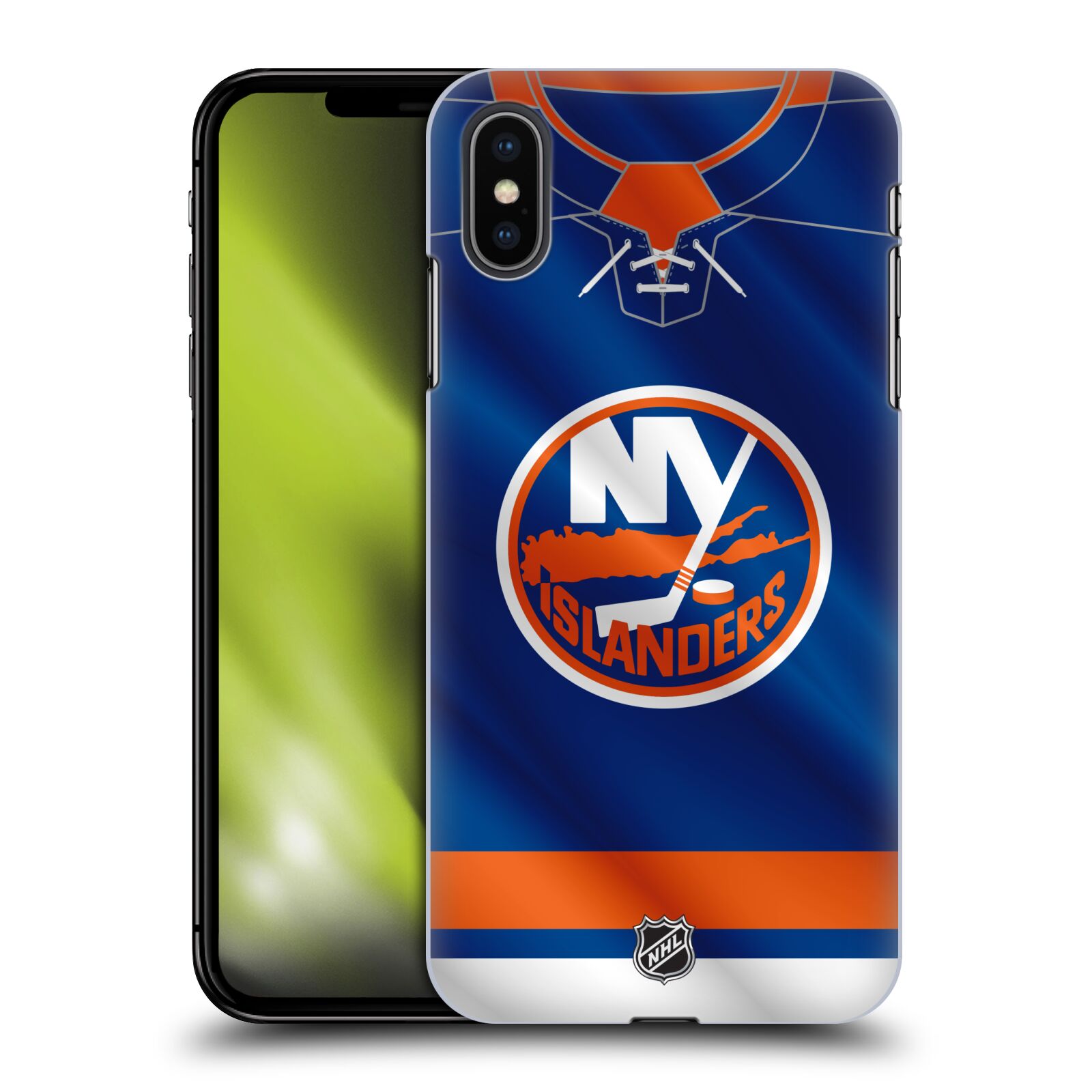 Pouzdro na mobil Apple Iphone XS MAX - HEAD CASE - Hokej NHL - New York Islanders - Dres