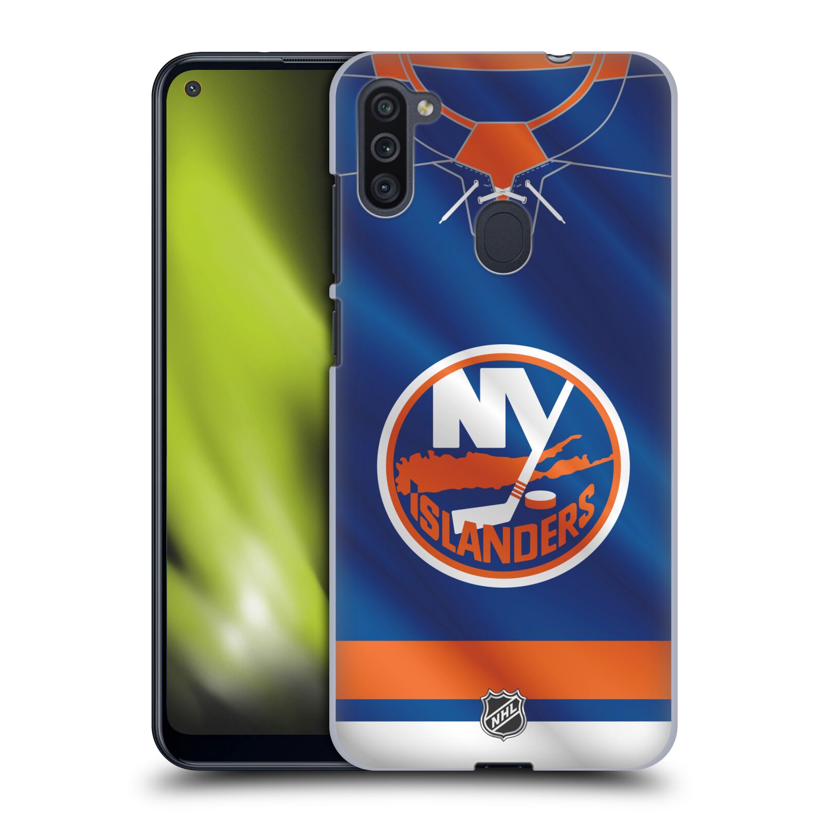 Pouzdro na mobil Samsung Galaxy M11 - HEAD CASE - Hokej NHL - New York Islanders - Dres