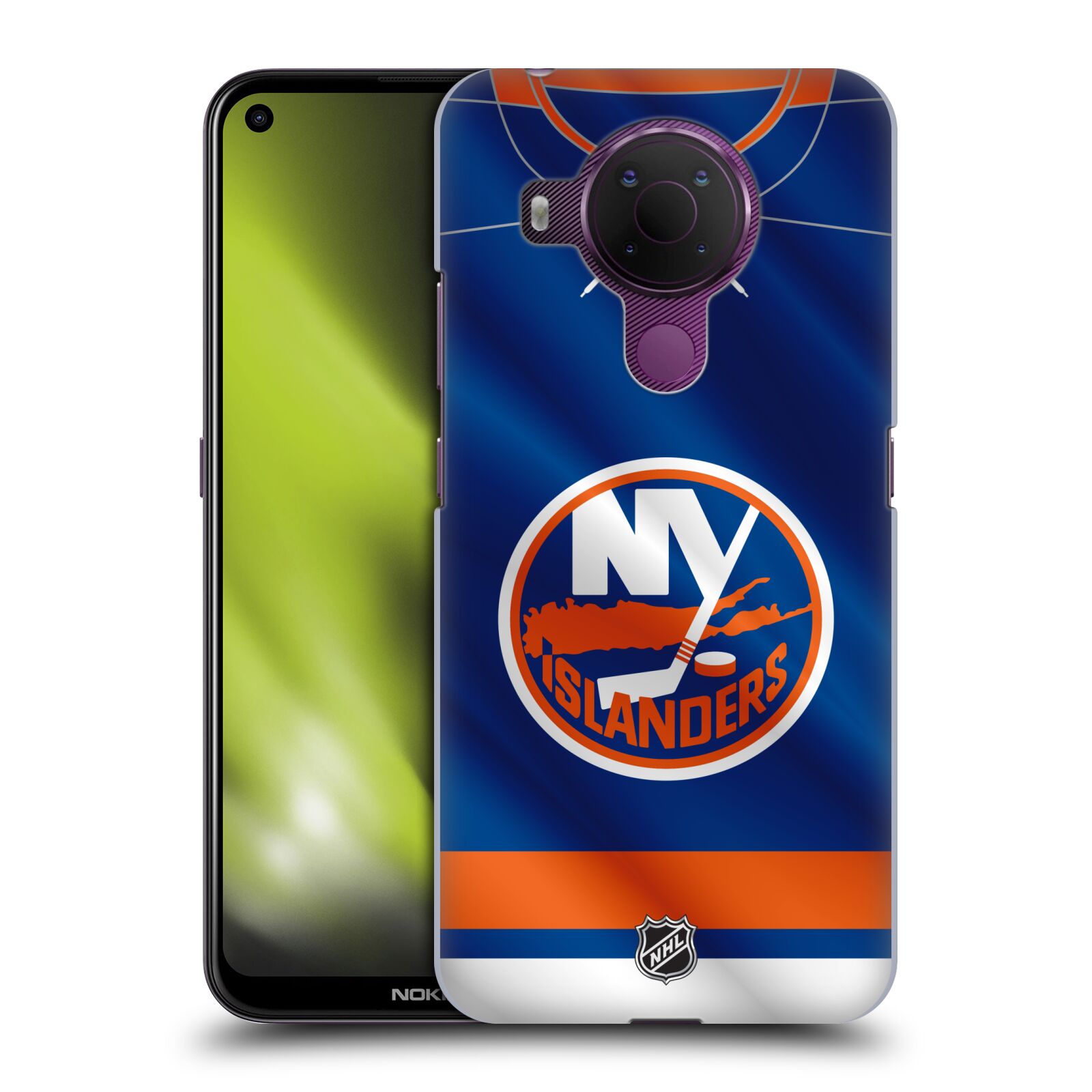 Pouzdro na mobil Nokia 5.4 - HEAD CASE - Hokej NHL - New York Islanders - Dres