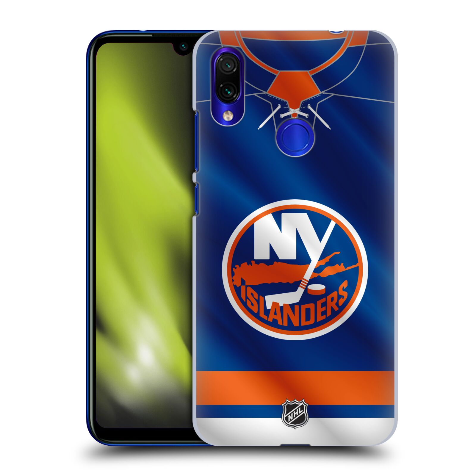 Pouzdro na mobil Xiaomi Redmi Note 7 - HEAD CASE - Hokej NHL - New York Islanders - Dres