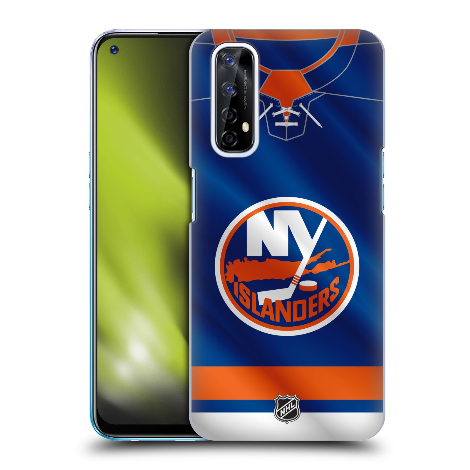 Pouzdro na mobil Realme 7 - HEAD CASE - Hokej NHL - New York Islanders - Dres