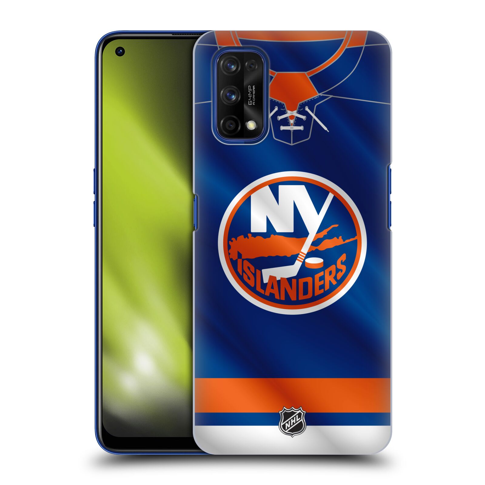 Pouzdro na mobil Realme 7 PRO - HEAD CASE - Hokej NHL - New York Islanders - Dres
