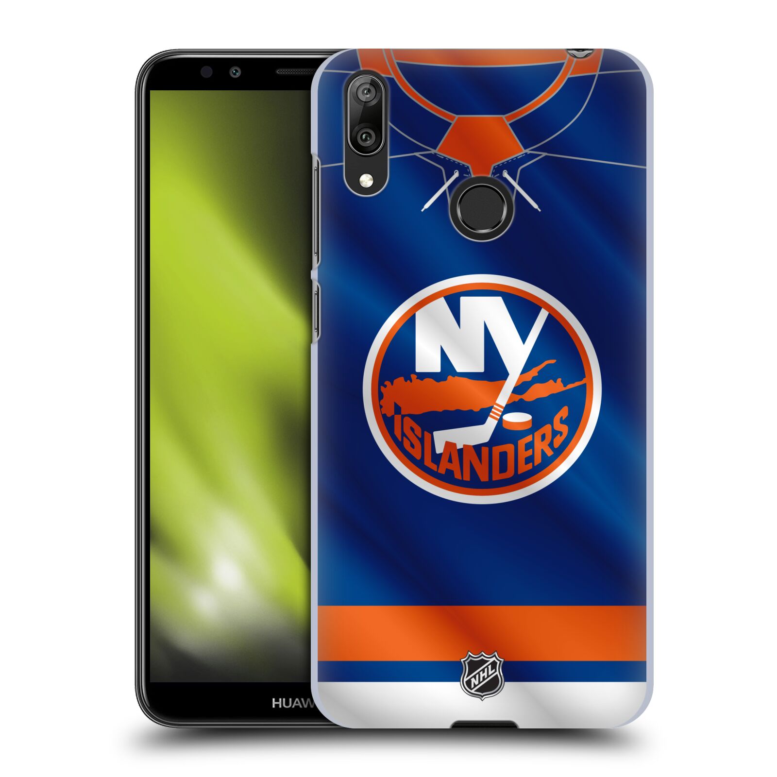 Pouzdro na mobil Huawei Y7 2019 - HEAD CASE - Hokej NHL - New York Islanders - Dres