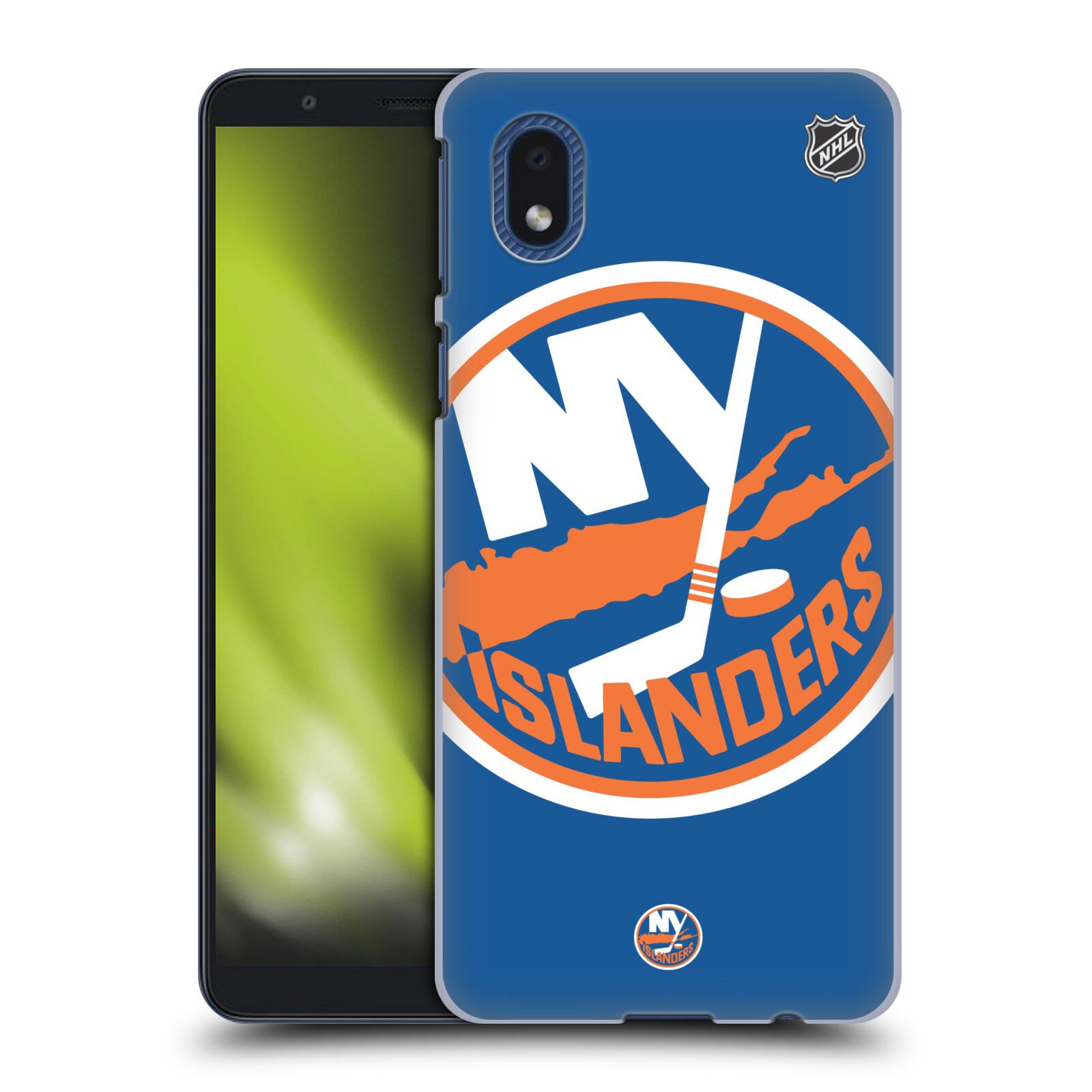 Pouzdro na mobil Samsung Galaxy A01 CORE - HEAD CASE - Hokej NHL - New York Islanders - Velký znak