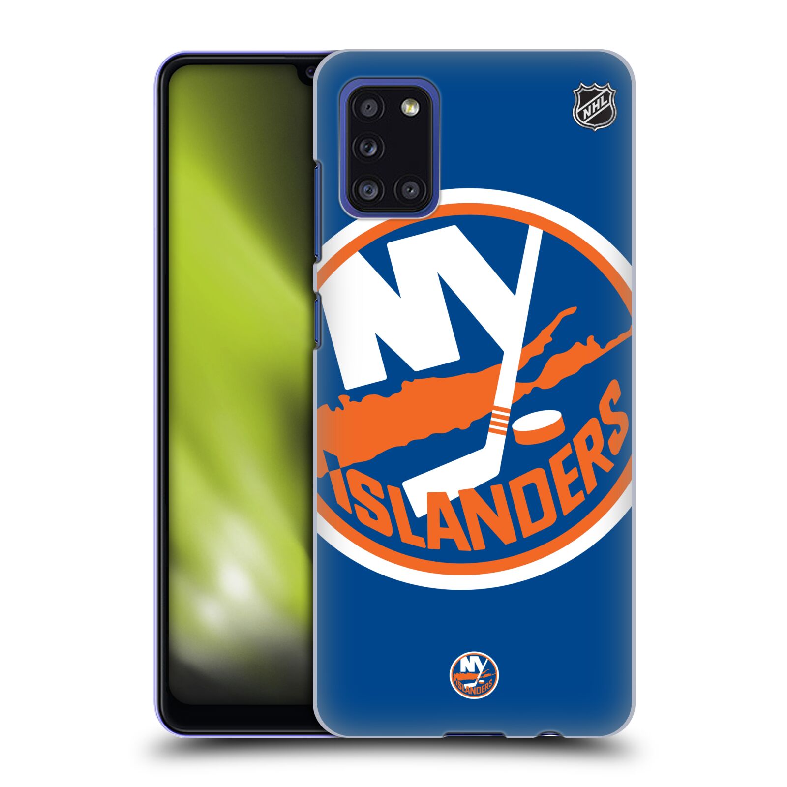 Pouzdro na mobil Samsung Galaxy A31 - HEAD CASE - Hokej NHL - New York Islanders - Velký znak