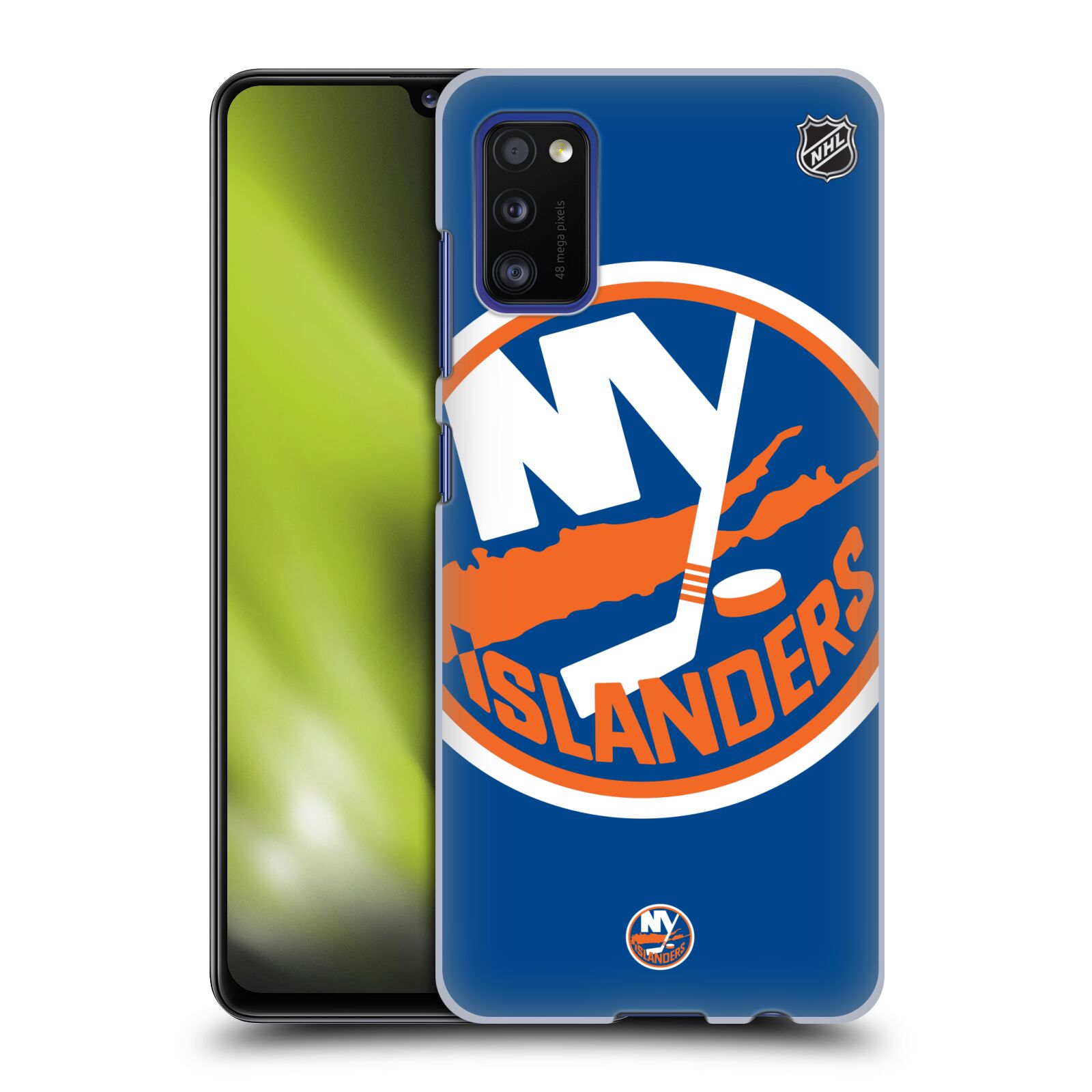 Pouzdro na mobil Samsung Galaxy A41 - HEAD CASE - Hokej NHL - New York Islanders - Velký znak