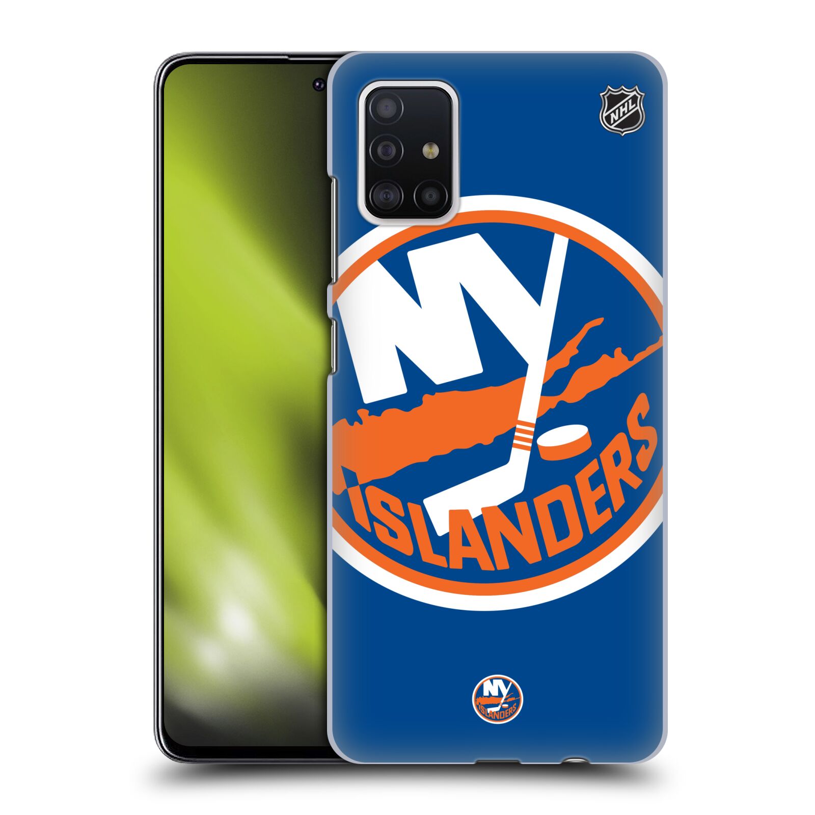 Pouzdro na mobil Samsung Galaxy A51 - HEAD CASE - Hokej NHL - New York Islanders - Velký znak