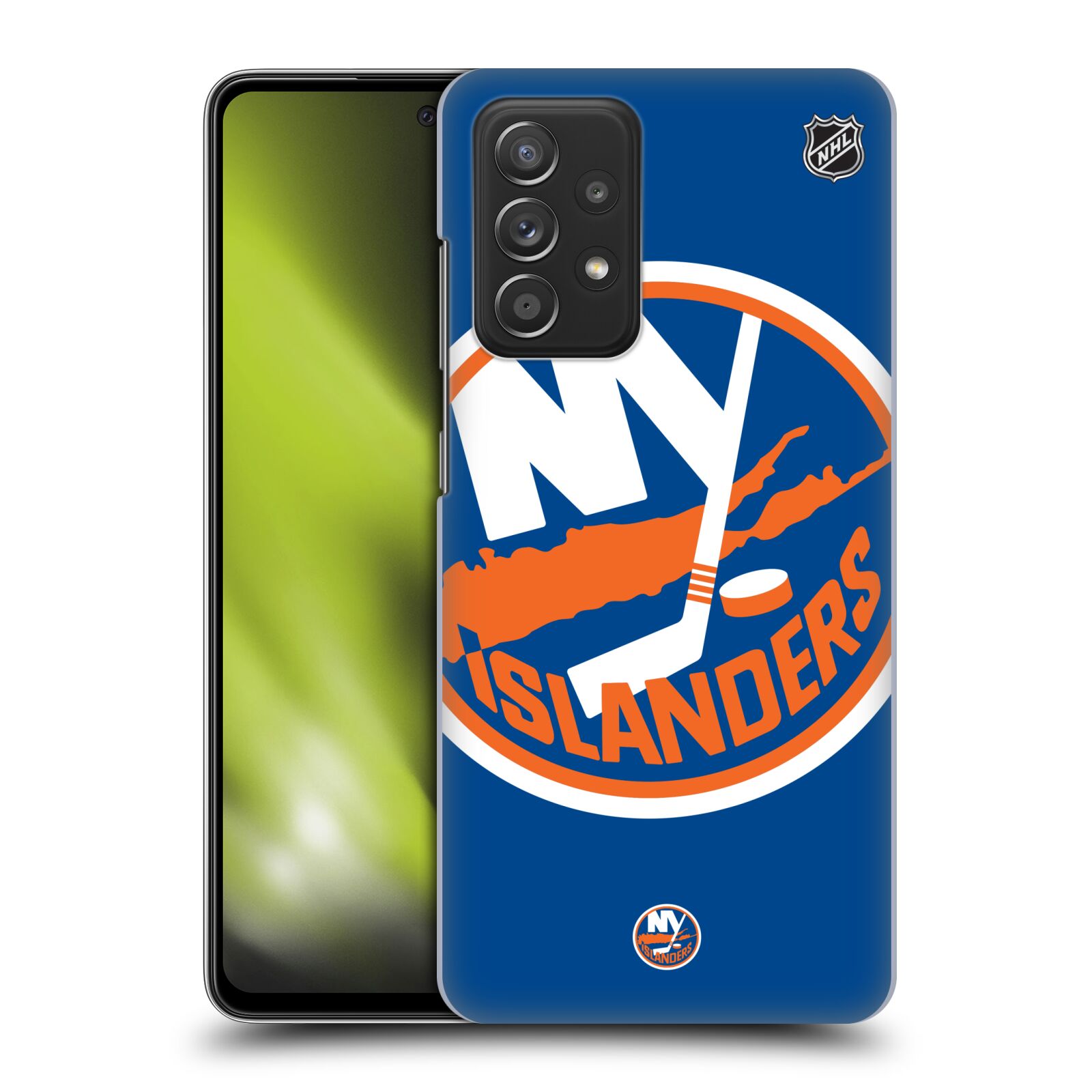 Pouzdro na mobil Samsung Galaxy A52 / A52 5G / A52s 5G - HEAD CASE - Hokej NHL - New York Islanders - Velký znak