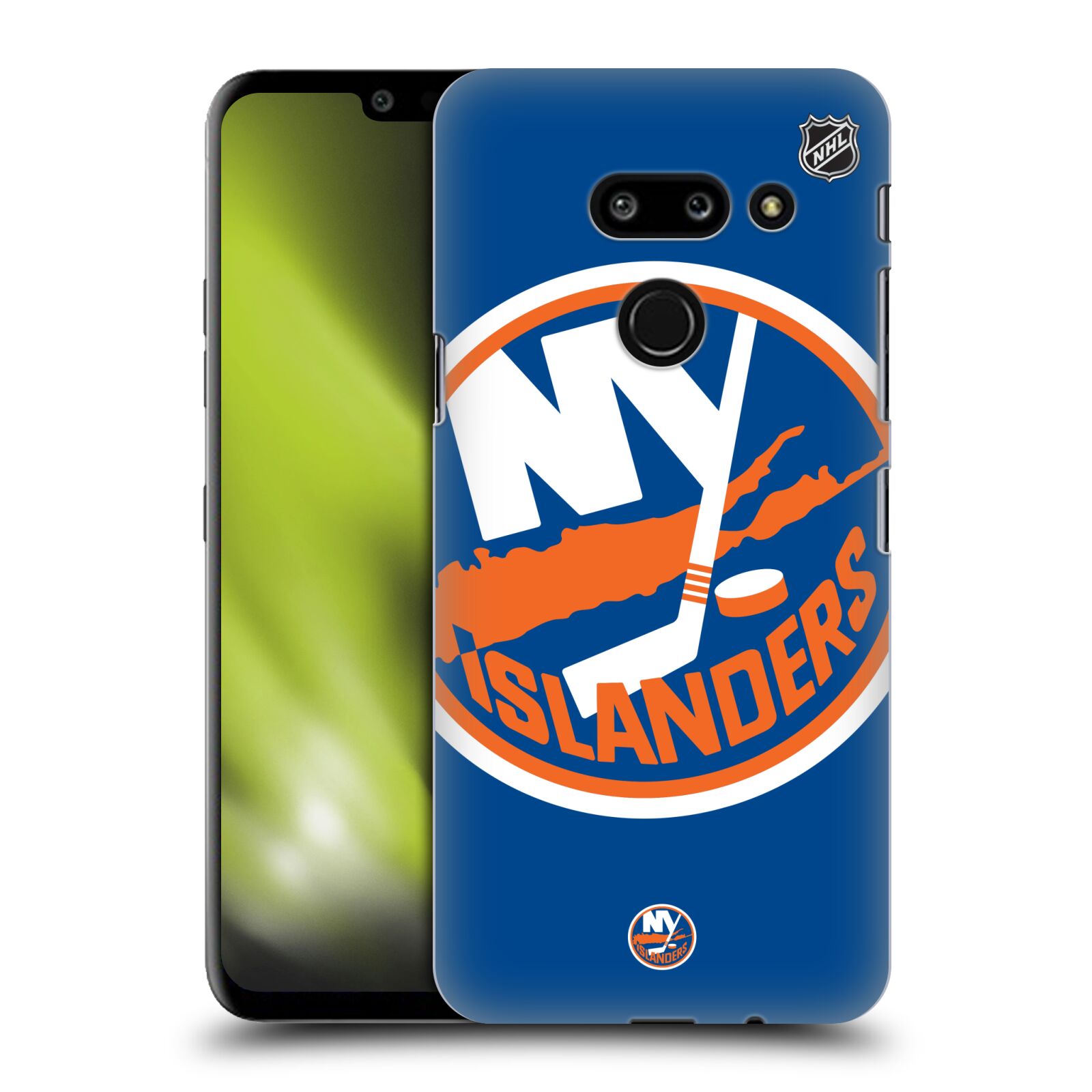 Pouzdro na mobil LG G8 ThinQ - HEAD CASE - Hokej NHL - New York Islanders - Velký znak
