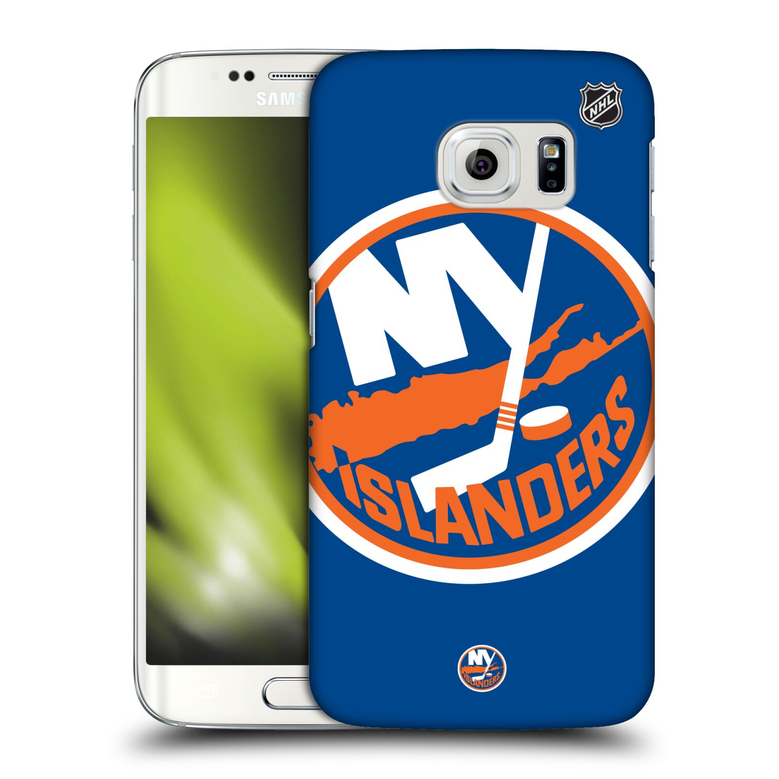 Pouzdro na mobil Samsung Galaxy S6 EDGE - HEAD CASE - Hokej NHL - New York Islanders - Velký znak