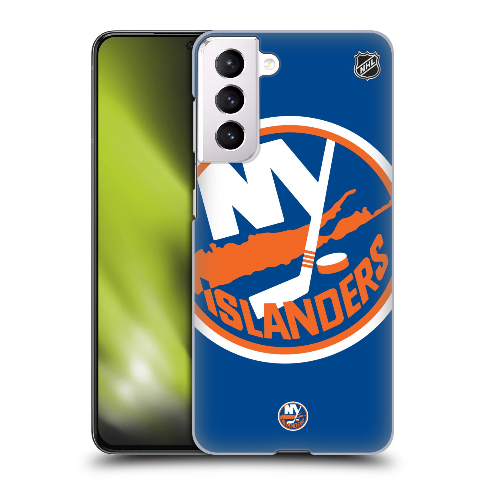 Pouzdro na mobil Samsung Galaxy S21 5G - HEAD CASE - Hokej NHL - New York Islanders - Velký znak